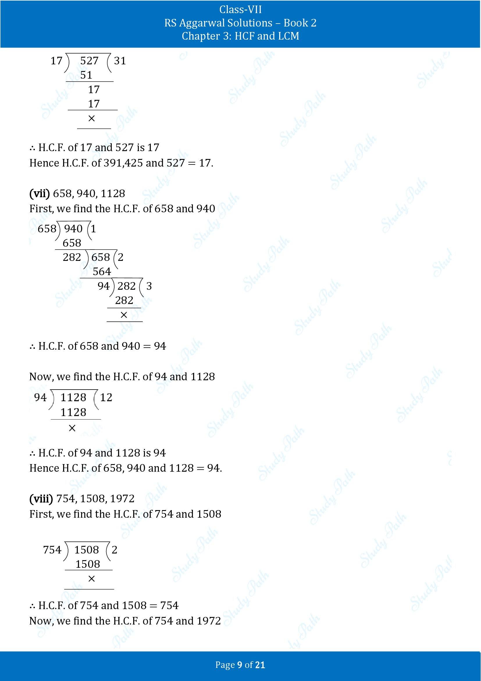 RS Aggarwal Solutions Class 7 Book 2 Chapter 3 HCF and LCM Exercise 3A 00009