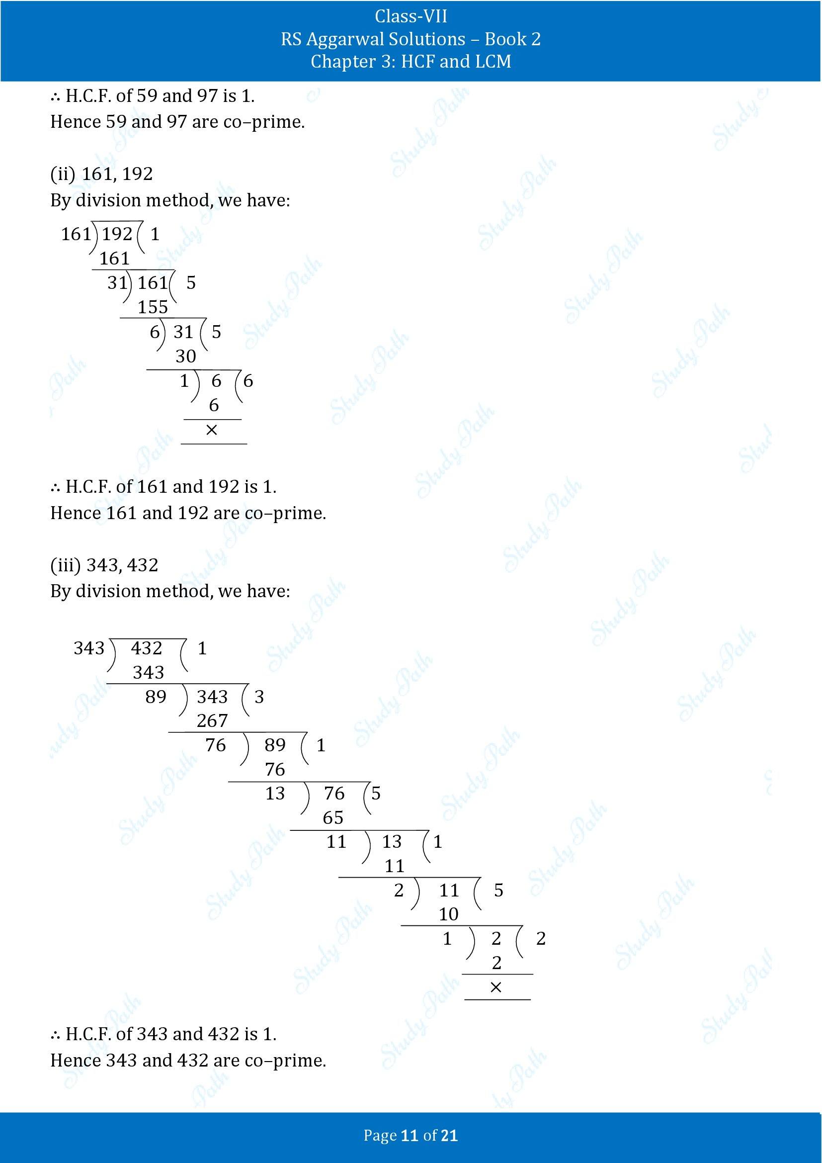 RS Aggarwal Solutions Class 7 Book 2 Chapter 3 HCF and LCM Exercise 3A 00011