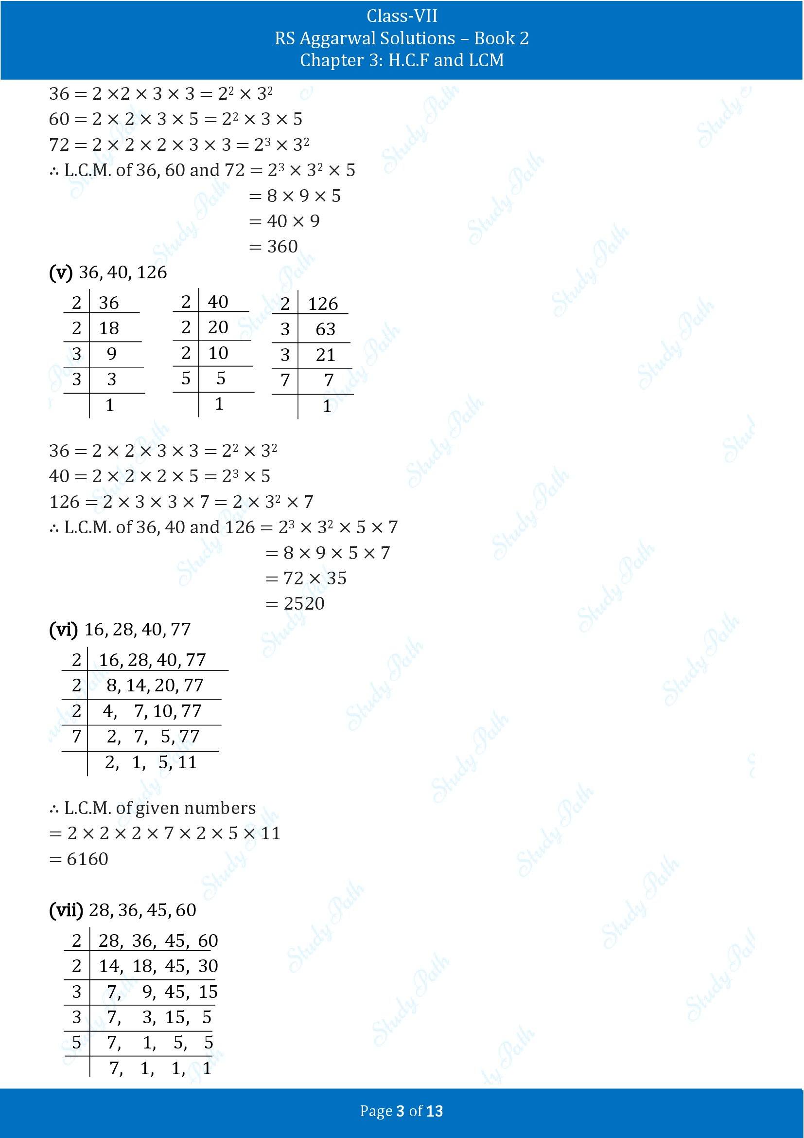 RS Aggarwal Solutions Class 7 Book 2 Chapter 3 HCF and LCM Exercise 3B 00003