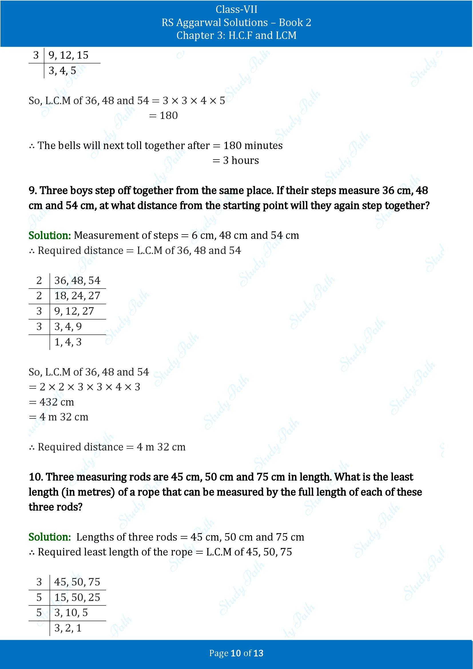 RS Aggarwal Solutions Class 7 Book 2 Chapter 3 HCF and LCM Exercise 3B 00010