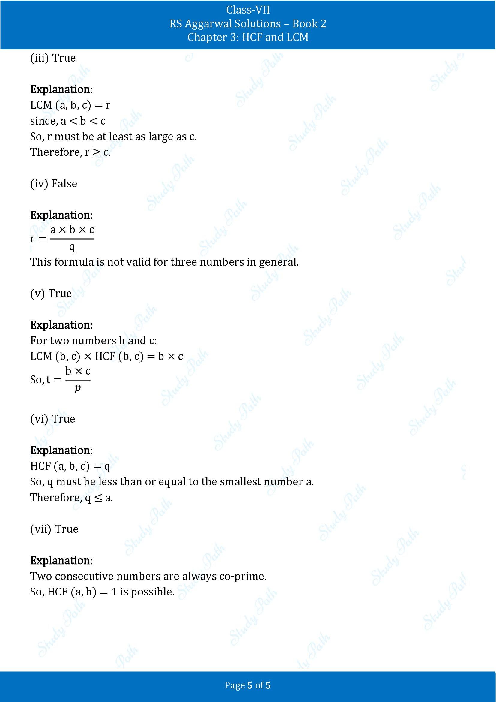 RS Aggarwal Solutions Class 7 Book 2 Chapter 3 HCF and LCM Exercise 3C 00005