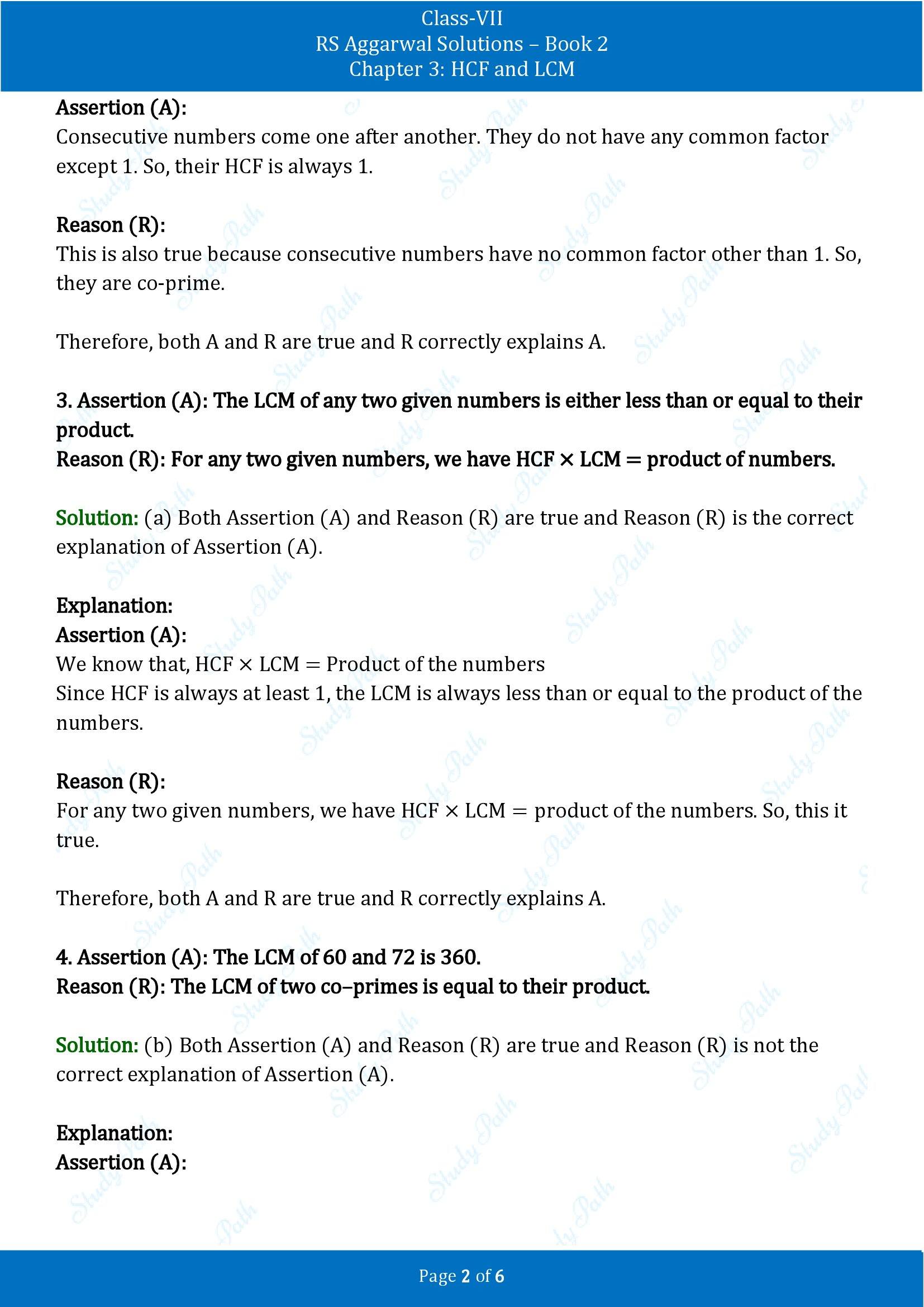 RS Aggarwal Solutions Class 7 Book 2 Chapter 3 HCF and LCM Exercise 3E 00002