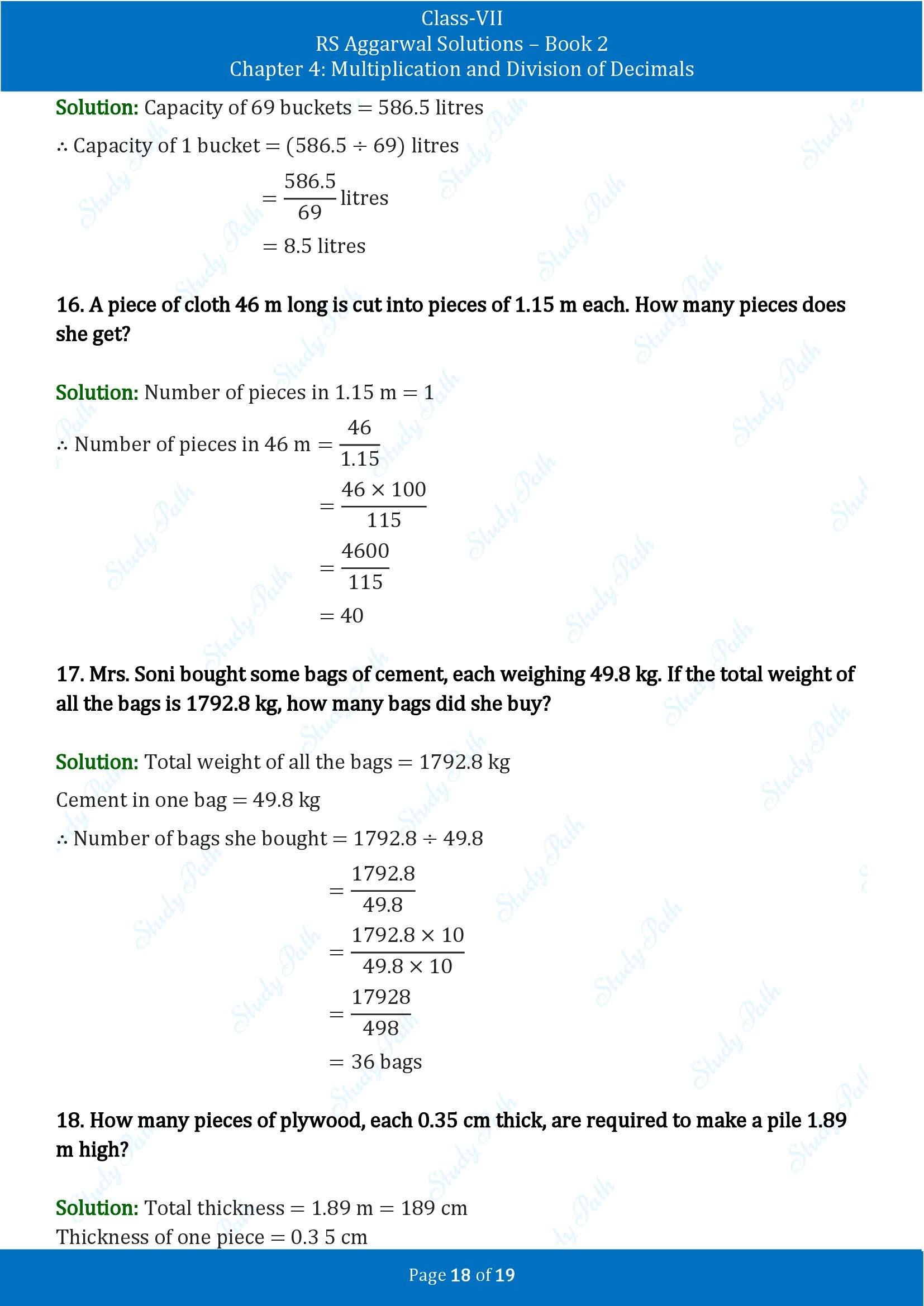 RS Aggarwal Solutions Class 7 Book 2 Chapter 4 Multiplication and Division of Decimals Exercise 4D 00018