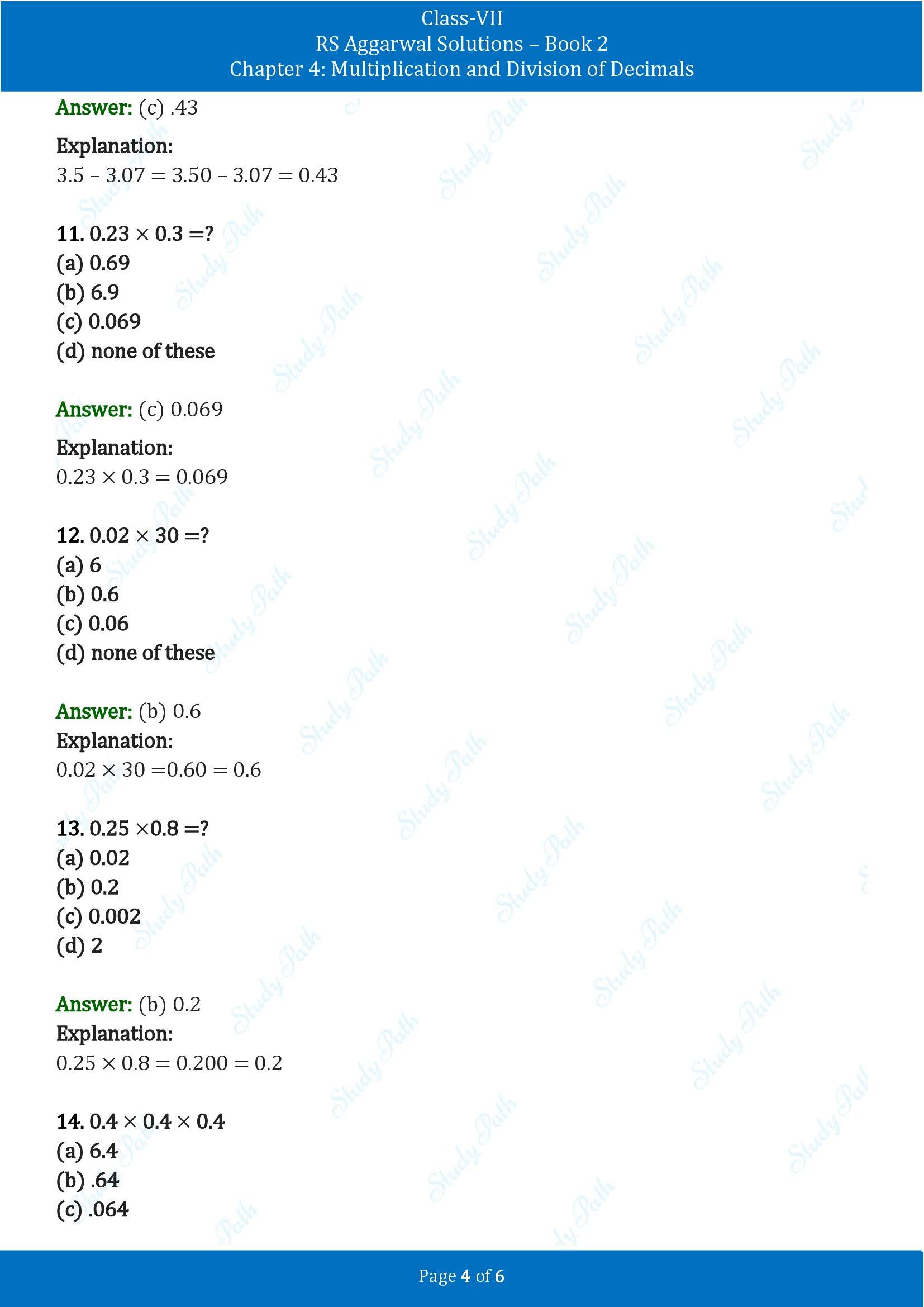 RS Aggarwal Solutions Class 7 Book 2 Chapter 4 Multiplication and Division of Decimals Exercise 4E 00004