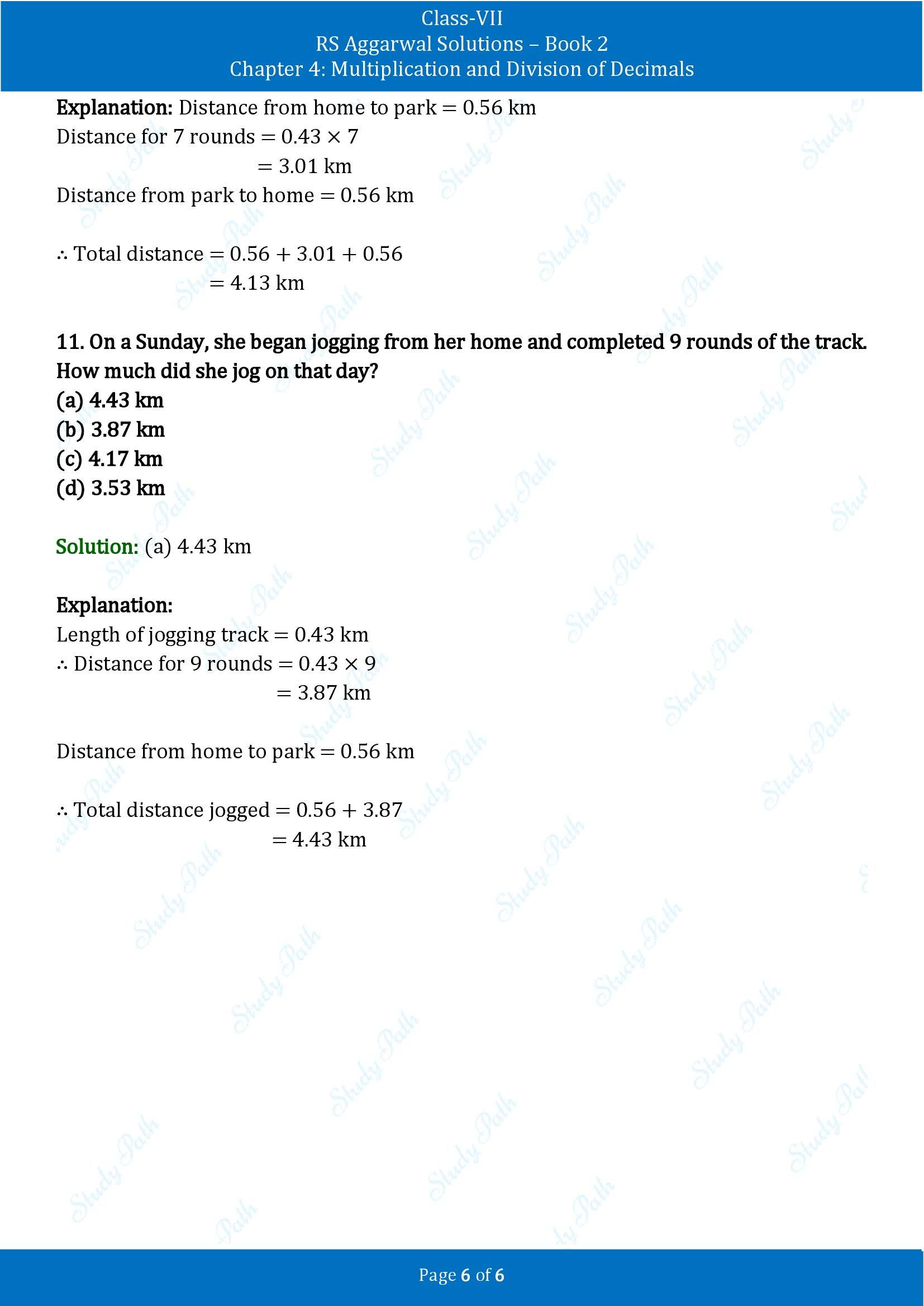 RS Aggarwal Solutions Class 7 Book 2 Chapter 4 Multiplication and Division of Decimals Exercise 4F 00006