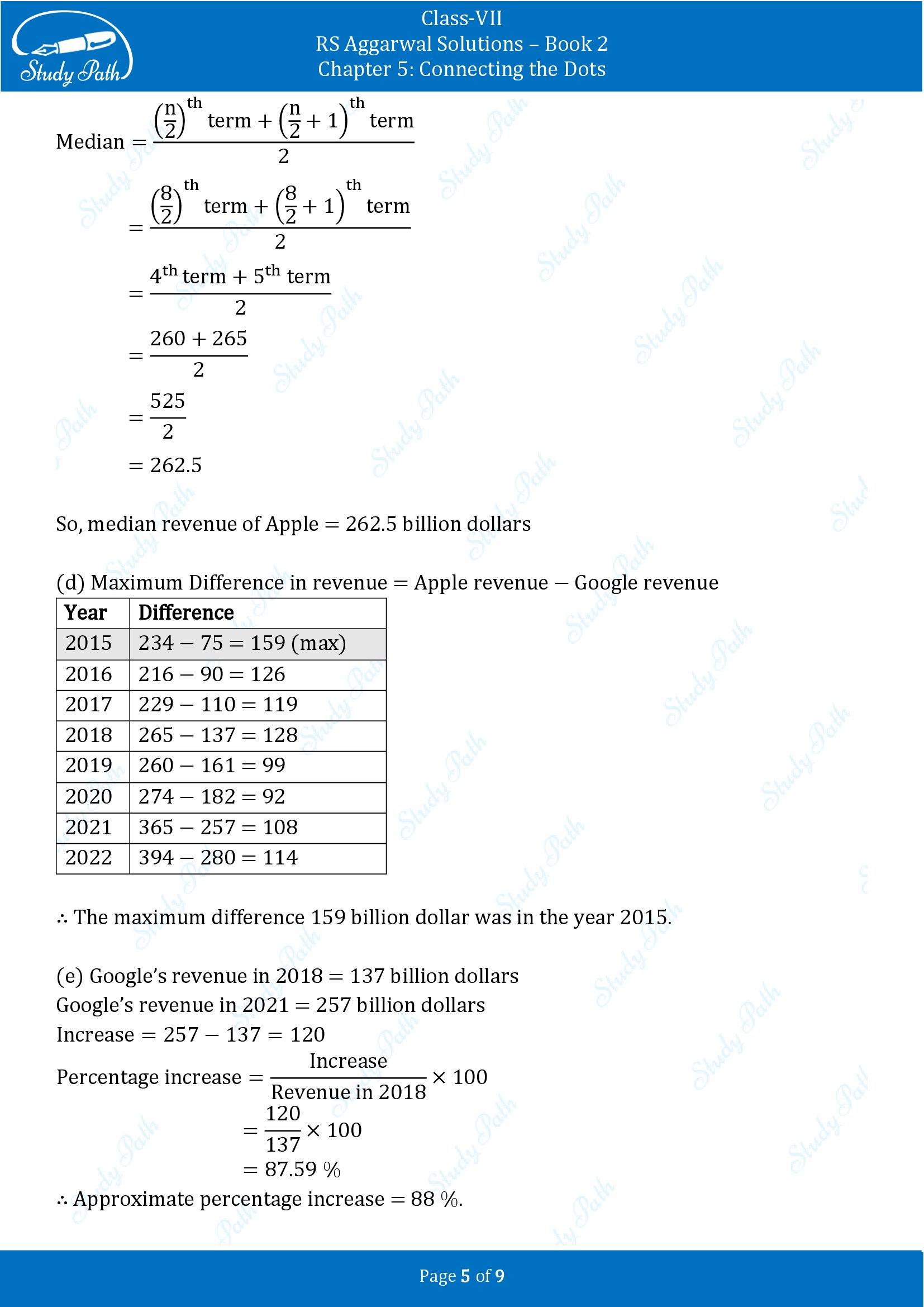 RS Aggarwal Solutions Class 7 Book 2 Chapter 5 Connecting the Dots Exercise 5D 00005