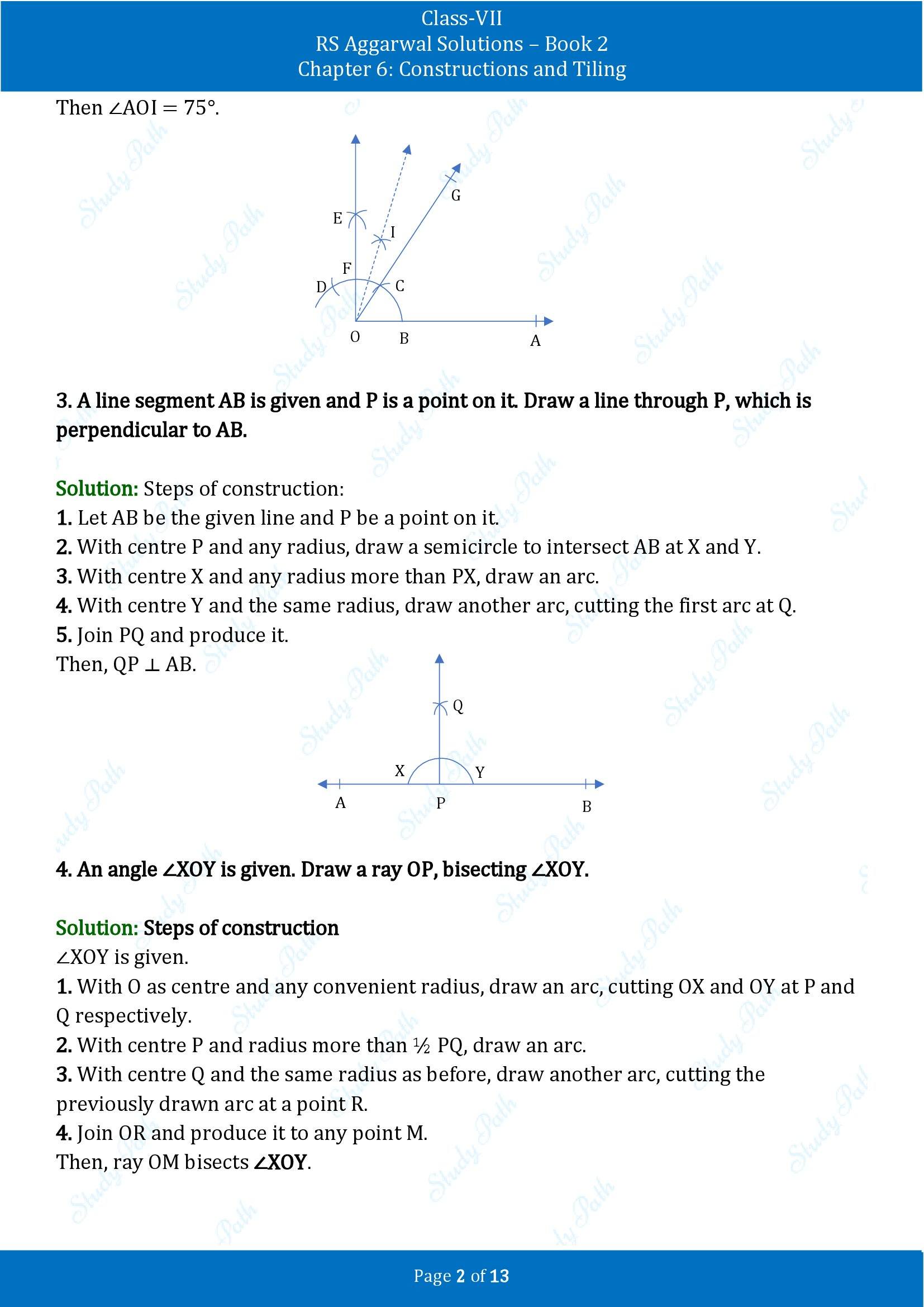 RS Aggarwal Solutions Class 7 Book 2 Chapter 6 Constructions and Tilings Exercise 6A 00002