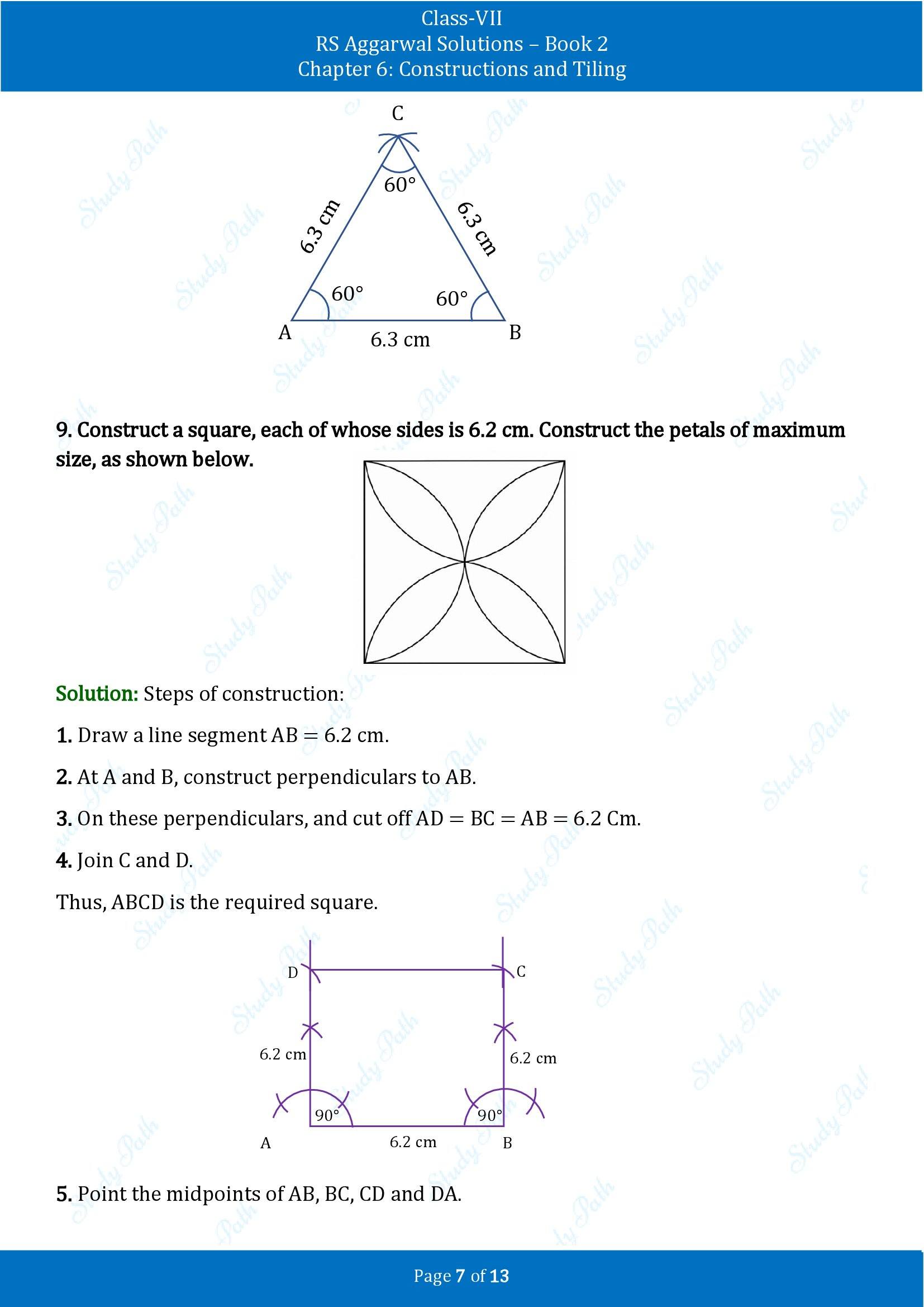 RS Aggarwal Solutions Class 7 Book 2 Chapter 6 Constructions and Tilings Exercise 6A 00007