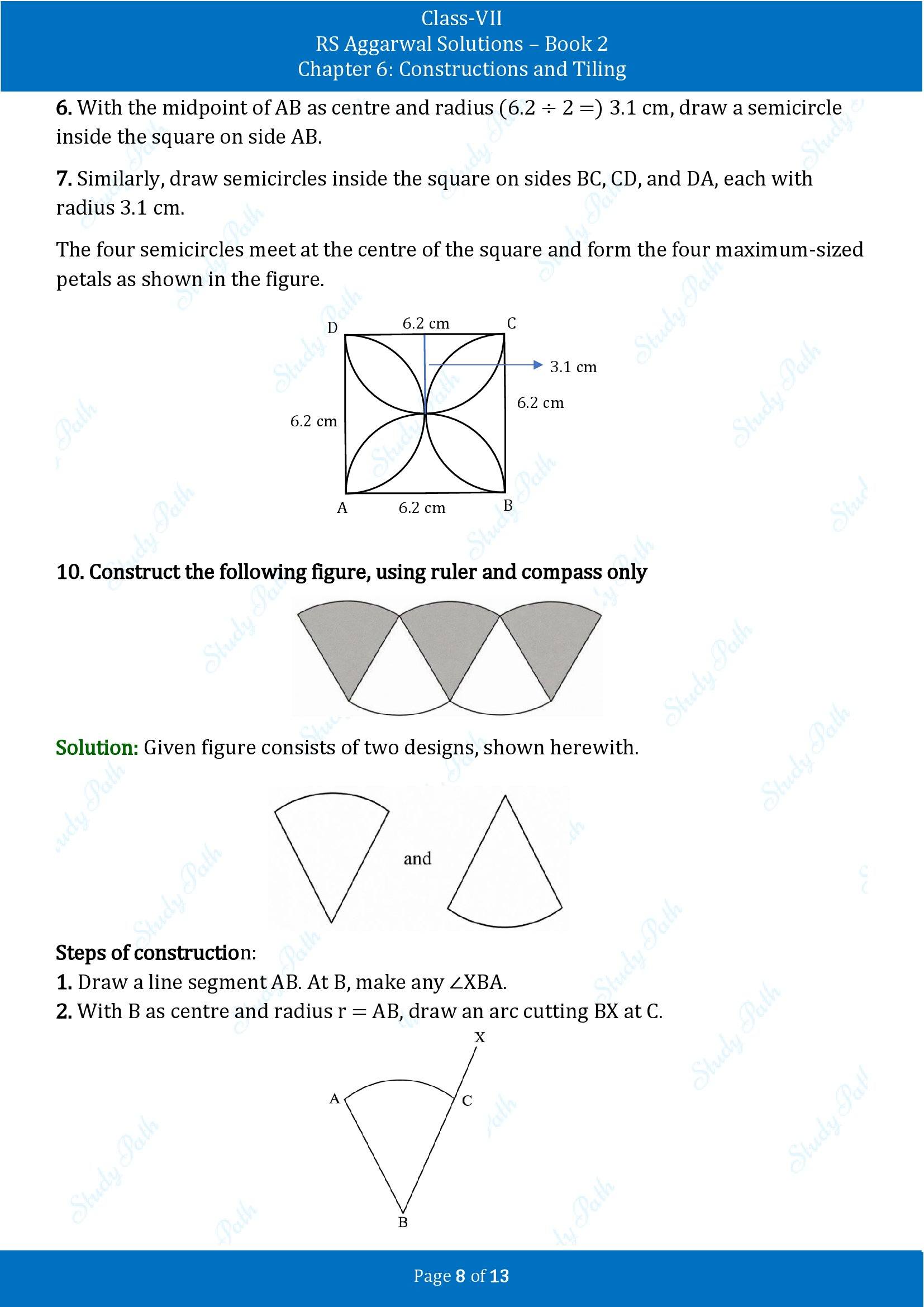 RS Aggarwal Solutions Class 7 Book 2 Chapter 6 Constructions and Tilings Exercise 6A 00008