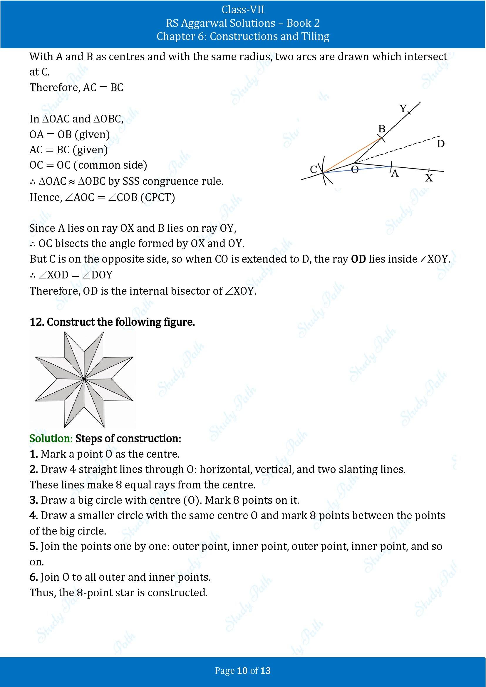 RS Aggarwal Solutions Class 7 Book 2 Chapter 6 Constructions and Tilings Exercise 6A 00010