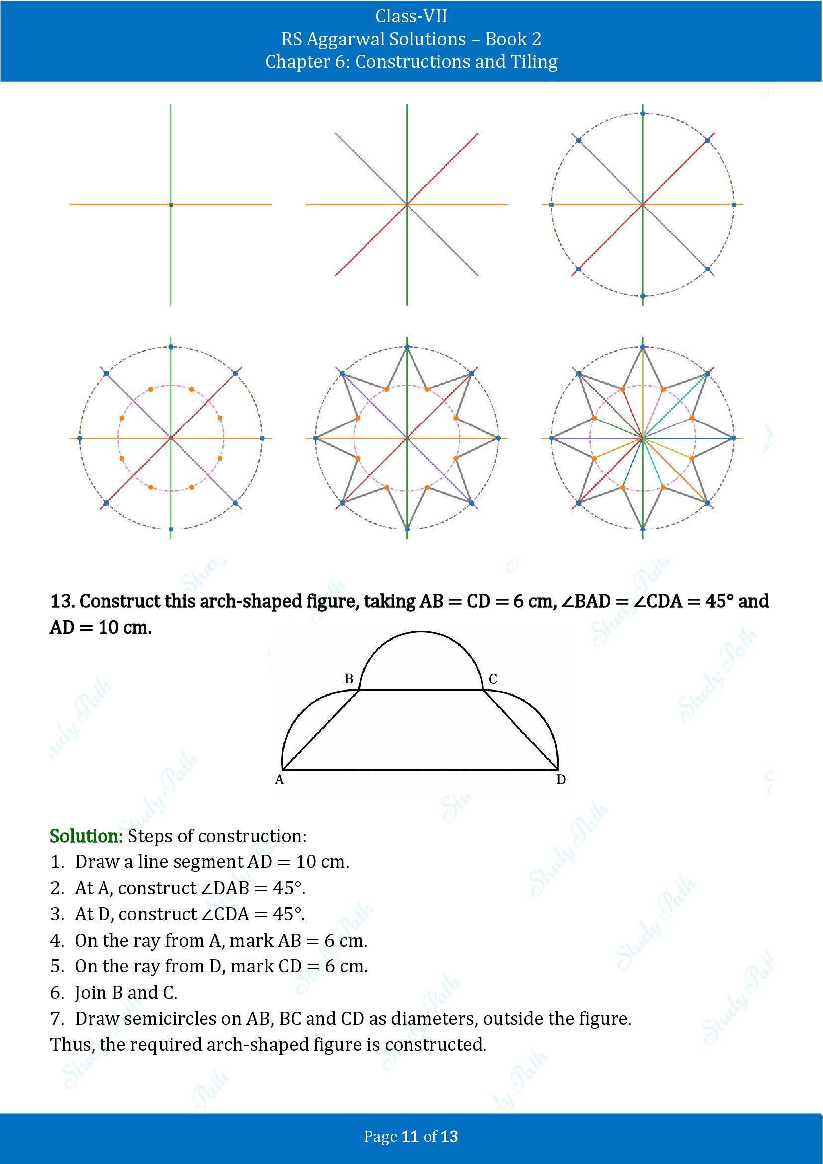 RS Aggarwal Solutions Class 7 Book 2 Chapter 6 Constructions and Tilings Exercise 6A 00011