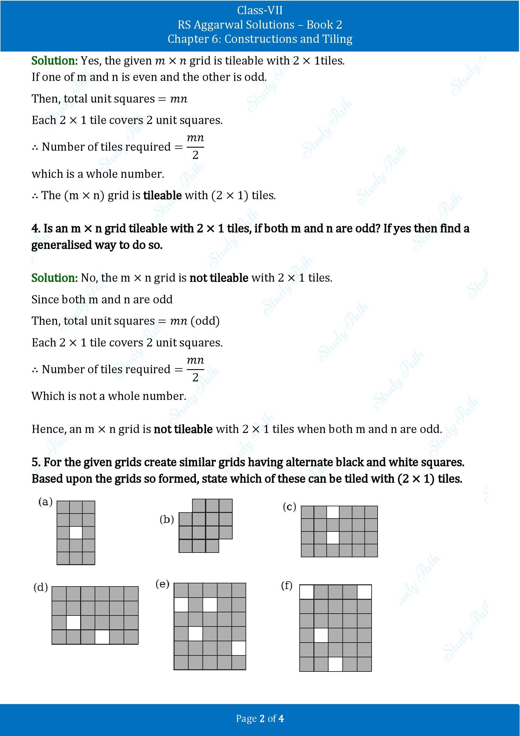 RS Aggarwal Solutions Class 7 Book 2 Chapter 6 Constructions and Tilings Exercise 6C 00002