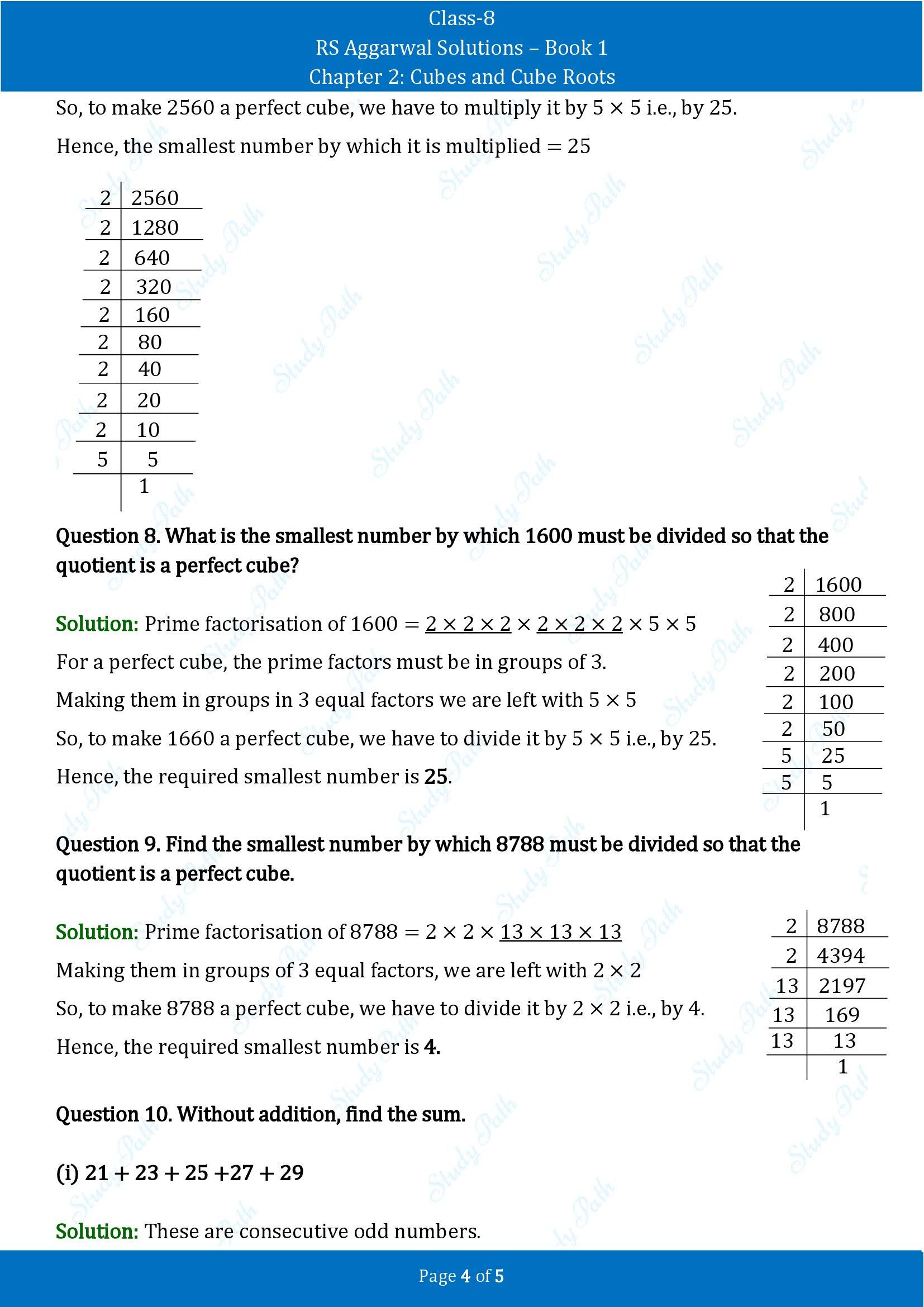 RS Aggarwal Solutions Class 8 Book 1 Chapter 2 Cubes and Cube Roots Exercise 2A 00004