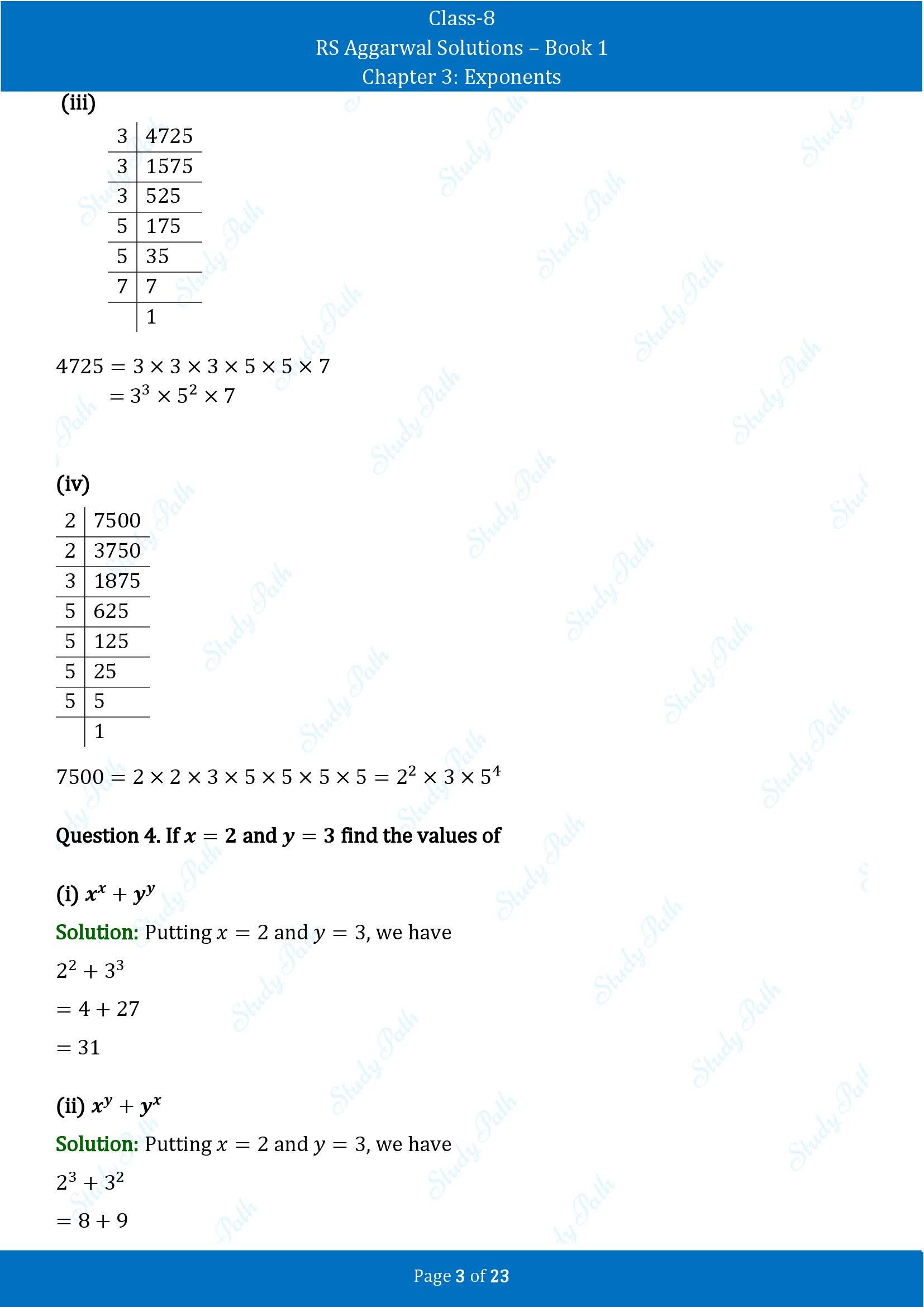 RS Aggarwal Solutions Class 8 Book 1 Chapter 3 Exponents Exercise 3A 00003