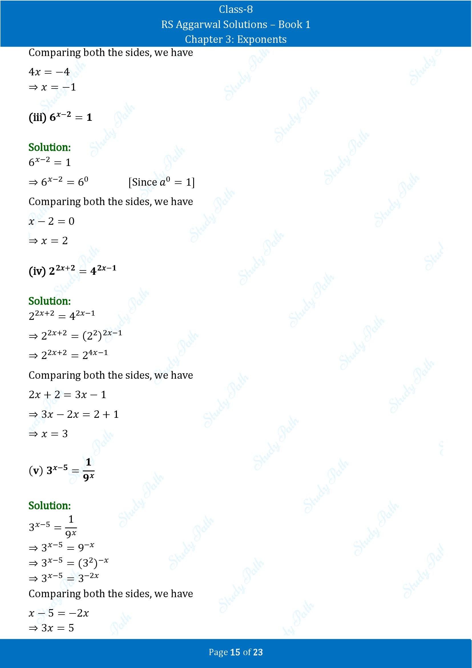 RS Aggarwal Solutions Class 8 Book 1 Chapter 3 Exponents Exercise 3A 00015