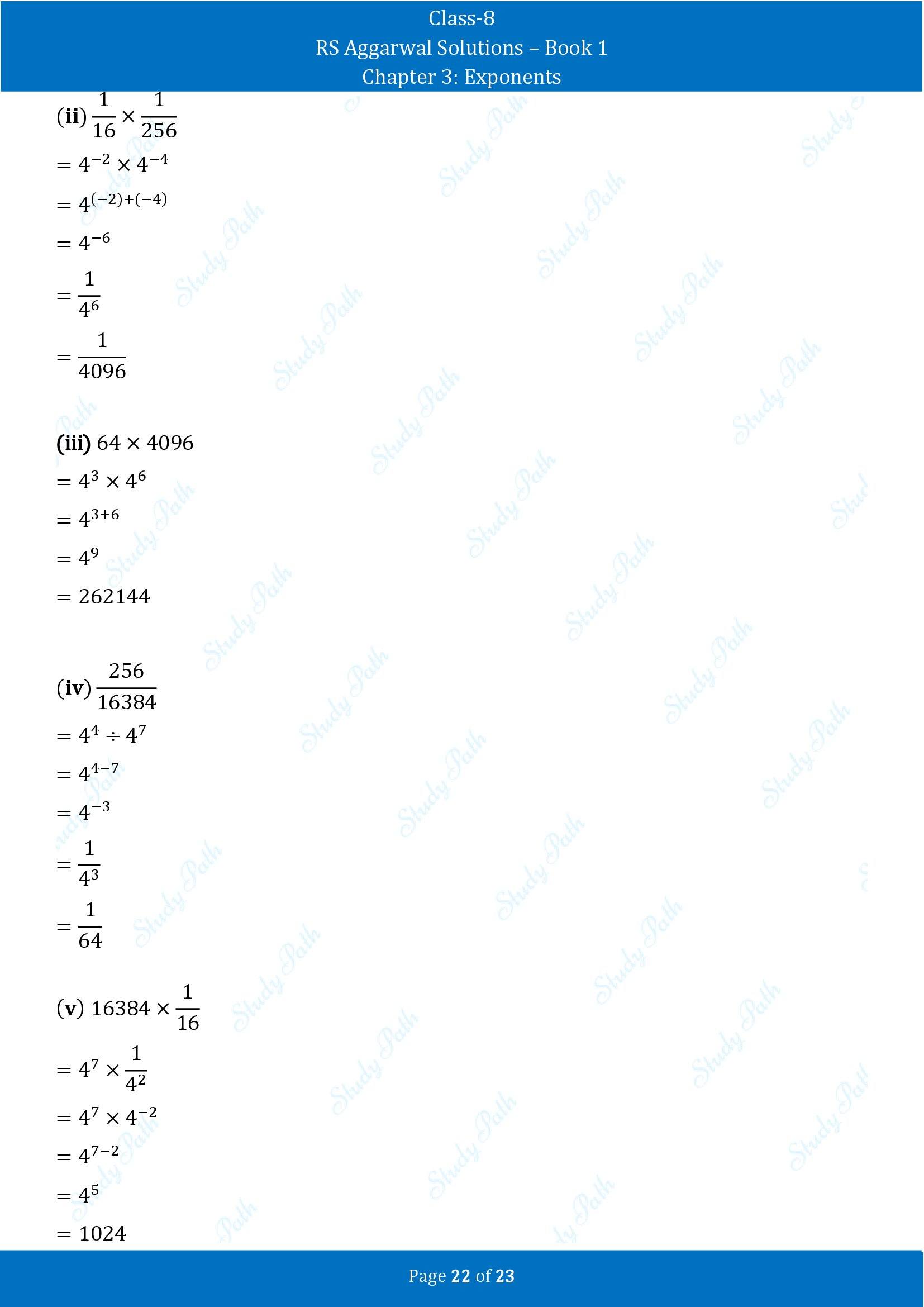 RS Aggarwal Solutions Class 8 Book 1 Chapter 3 Exponents Exercise 3A 00022
