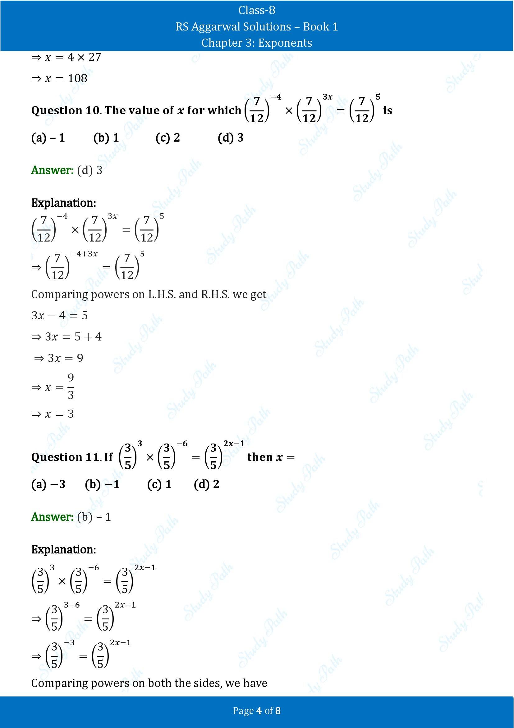 RS Aggarwal Solutions Class 8 Book 1 Chapter 3 Exponents Exercise 3C 00004