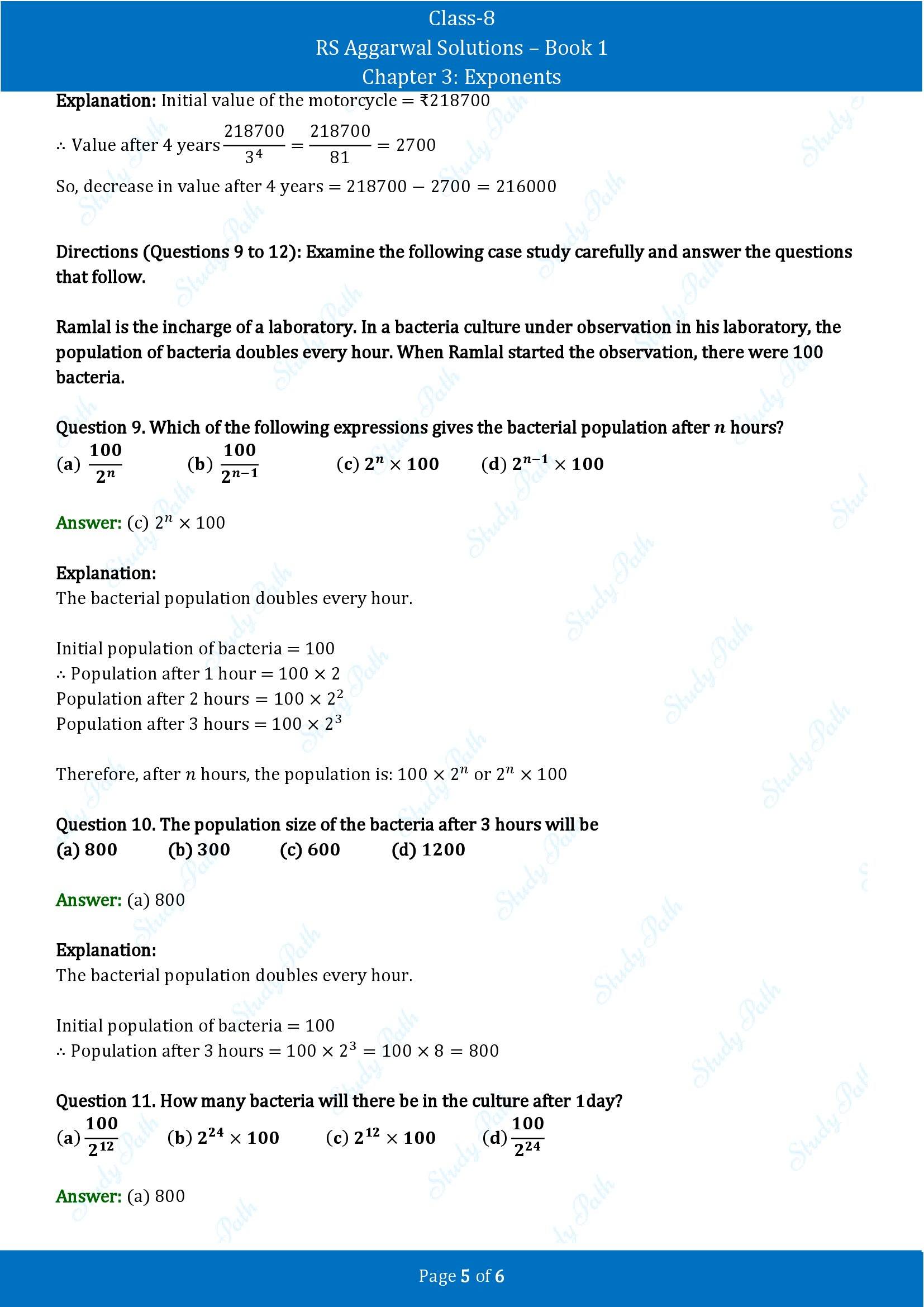 RS Aggarwal Solutions Class 8 Book 1 Chapter 3 Exponents Exercise 3D 00005