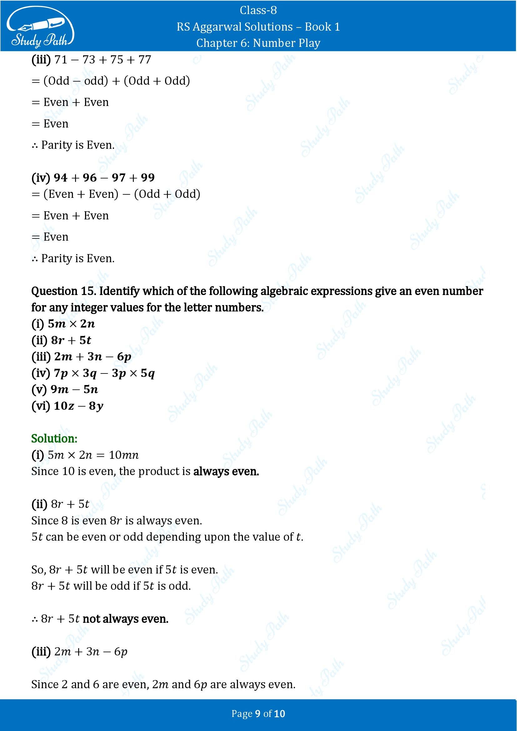 RS Aggarwal Solutions Class 8 Book 1 Chapter 6 Number Play Exercise 6A 00009