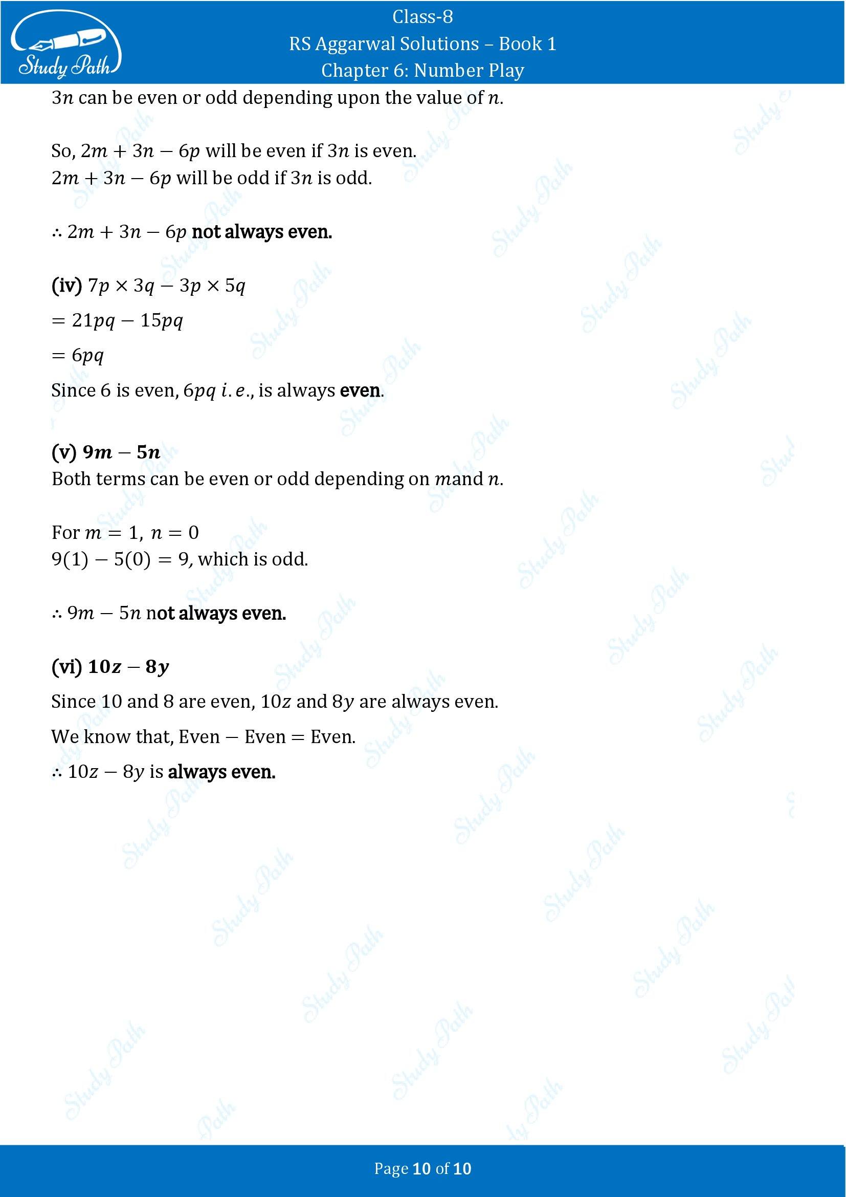 RS Aggarwal Solutions Class 8 Book 1 Chapter 6 Number Play Exercise 6A 00010