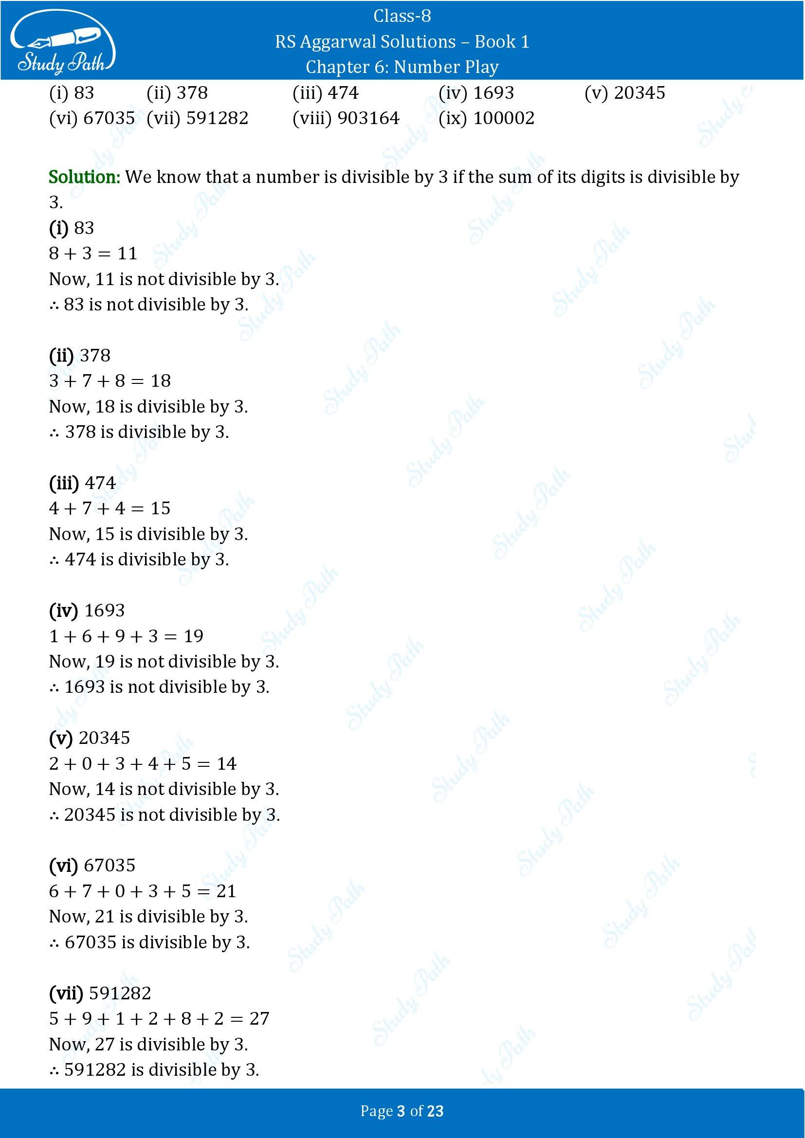 RS Aggarwal Solutions Class 8 Book 1 Chapter 6 Number Play Exercise 6B 00003
