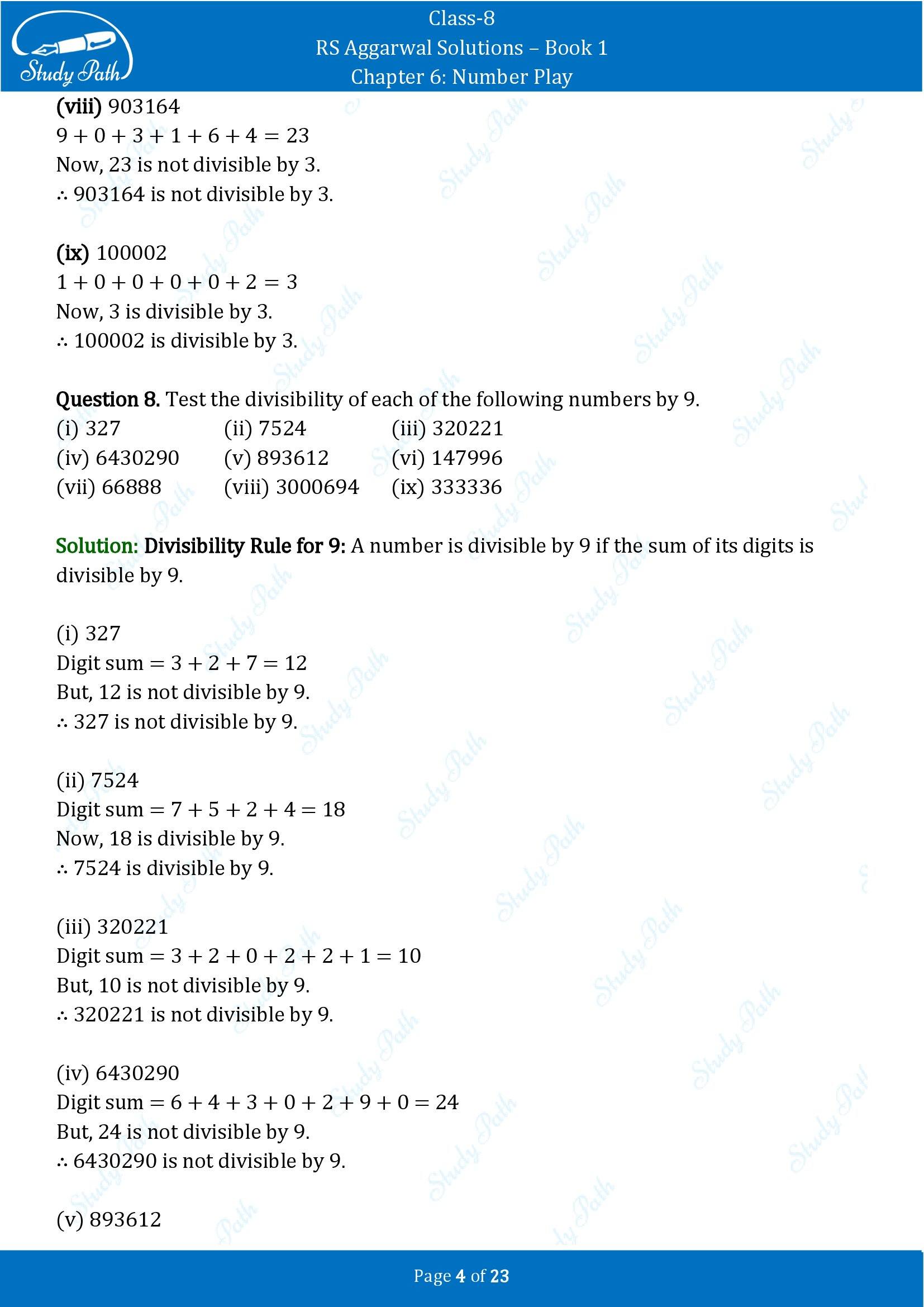 RS Aggarwal Solutions Class 8 Book 1 Chapter 6 Number Play Exercise 6B 00004