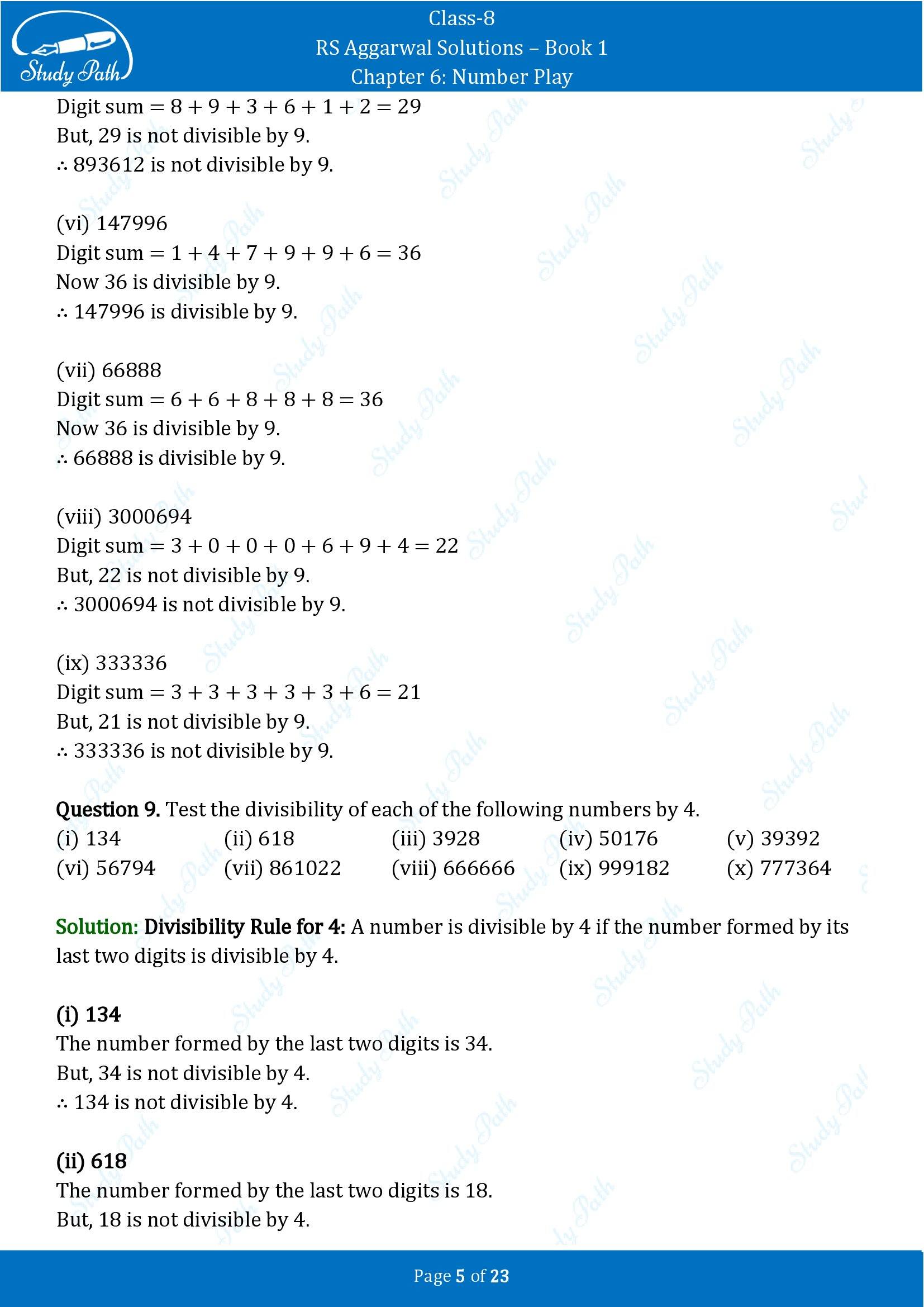 RS Aggarwal Solutions Class 8 Book 1 Chapter 6 Number Play Exercise 6B 00005