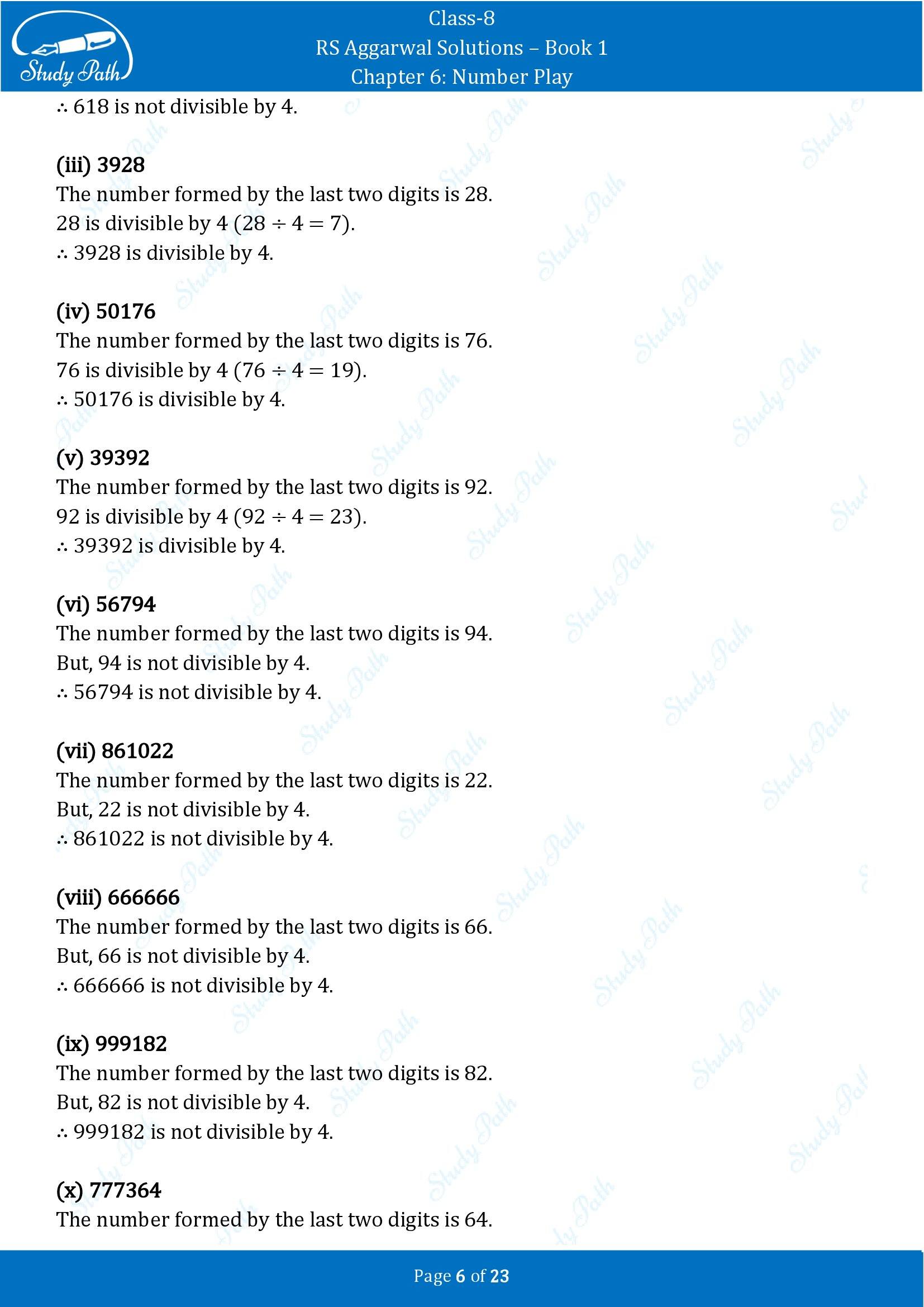 RS Aggarwal Solutions Class 8 Book 1 Chapter 6 Number Play Exercise 6B 00006