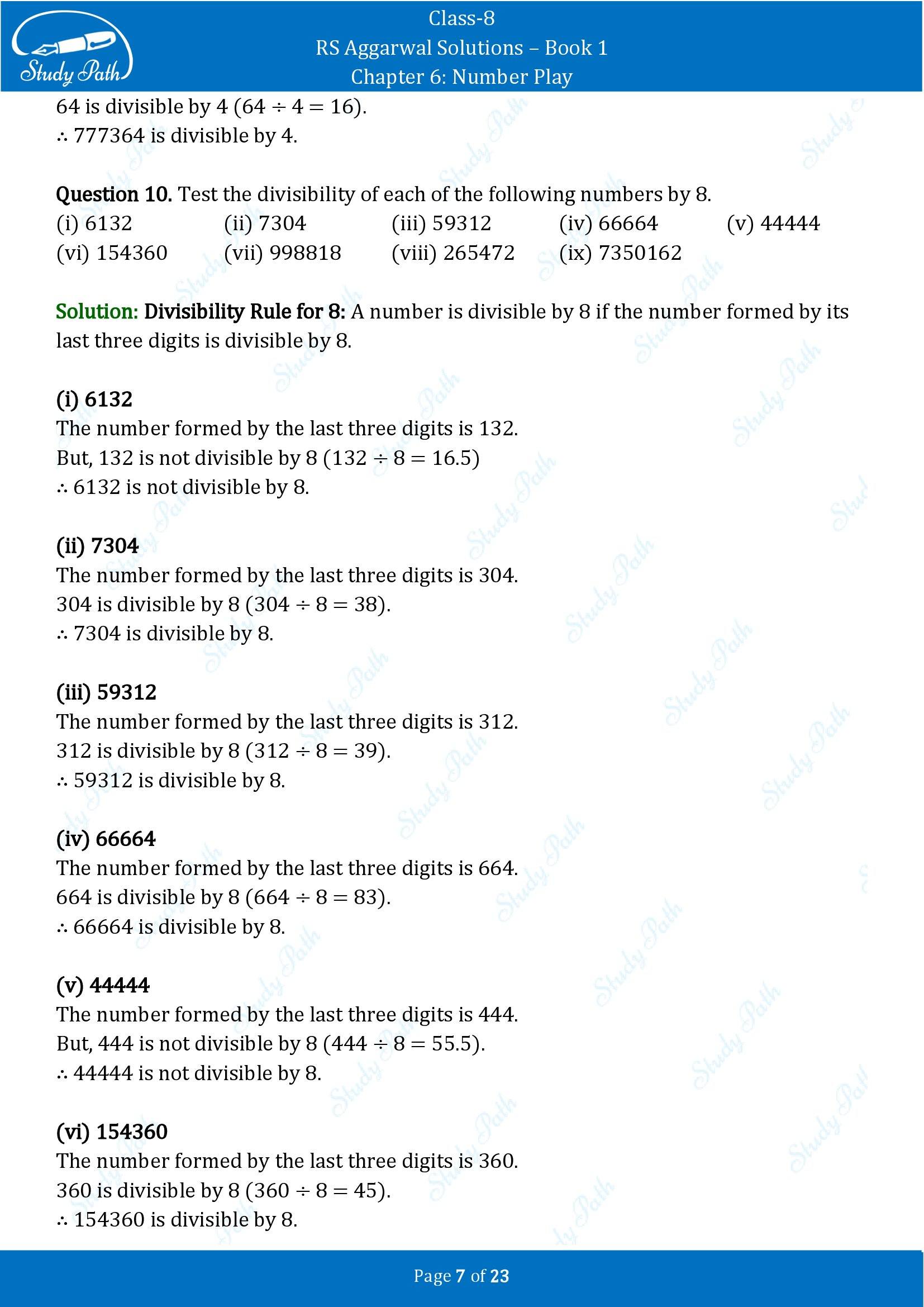 RS Aggarwal Solutions Class 8 Book 1 Chapter 6 Number Play Exercise 6B 00007