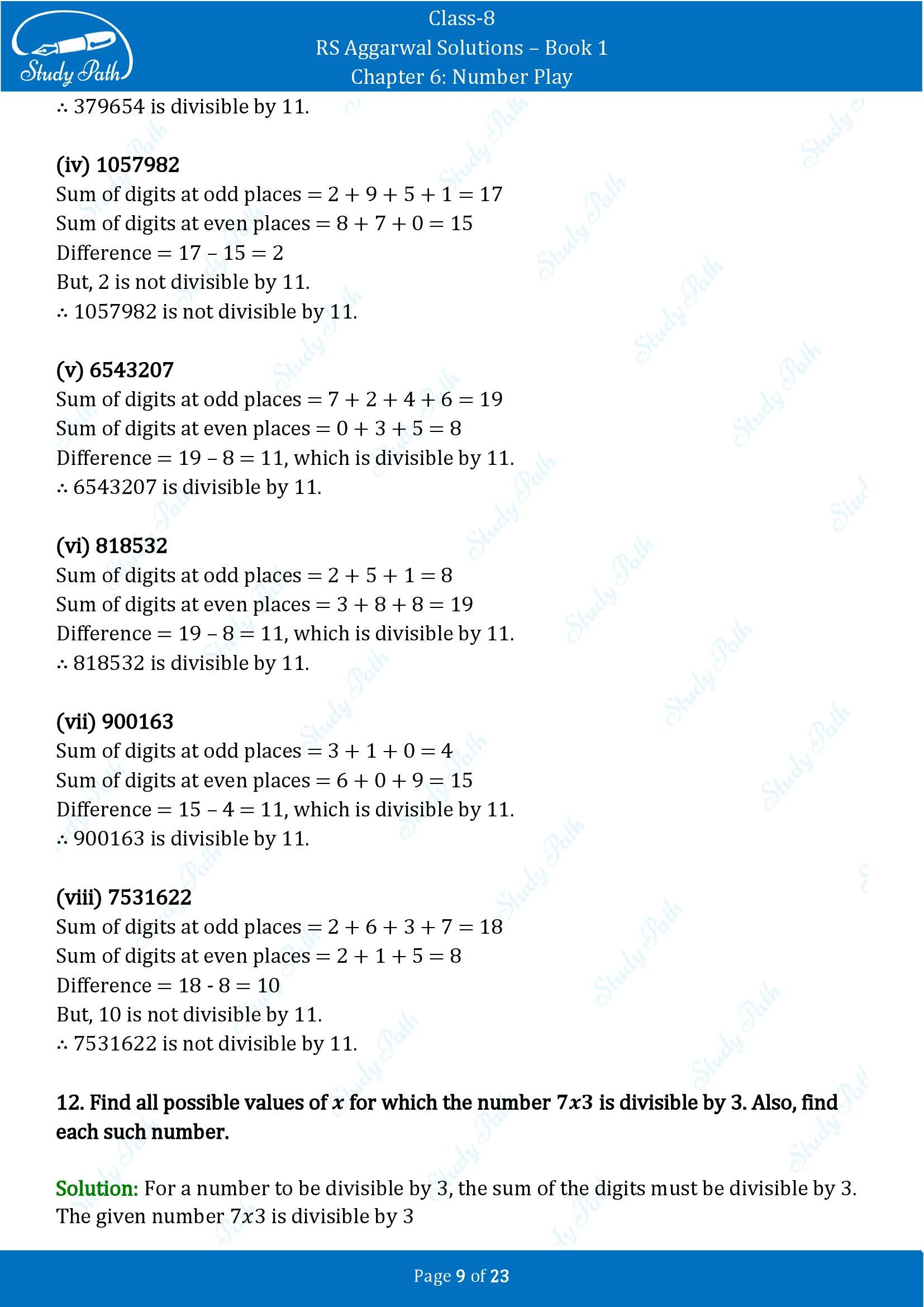 RS Aggarwal Solutions Class 8 Book 1 Chapter 6 Number Play Exercise 6B 00009