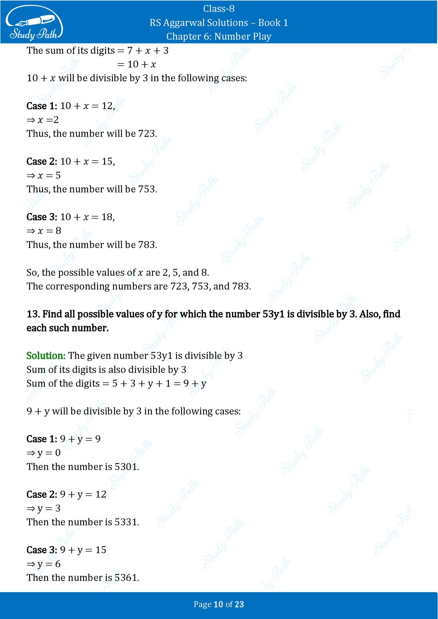 RS Aggarwal Solutions Class 8 Book 1 Chapter 6 Number Play Exercise 6B 00010