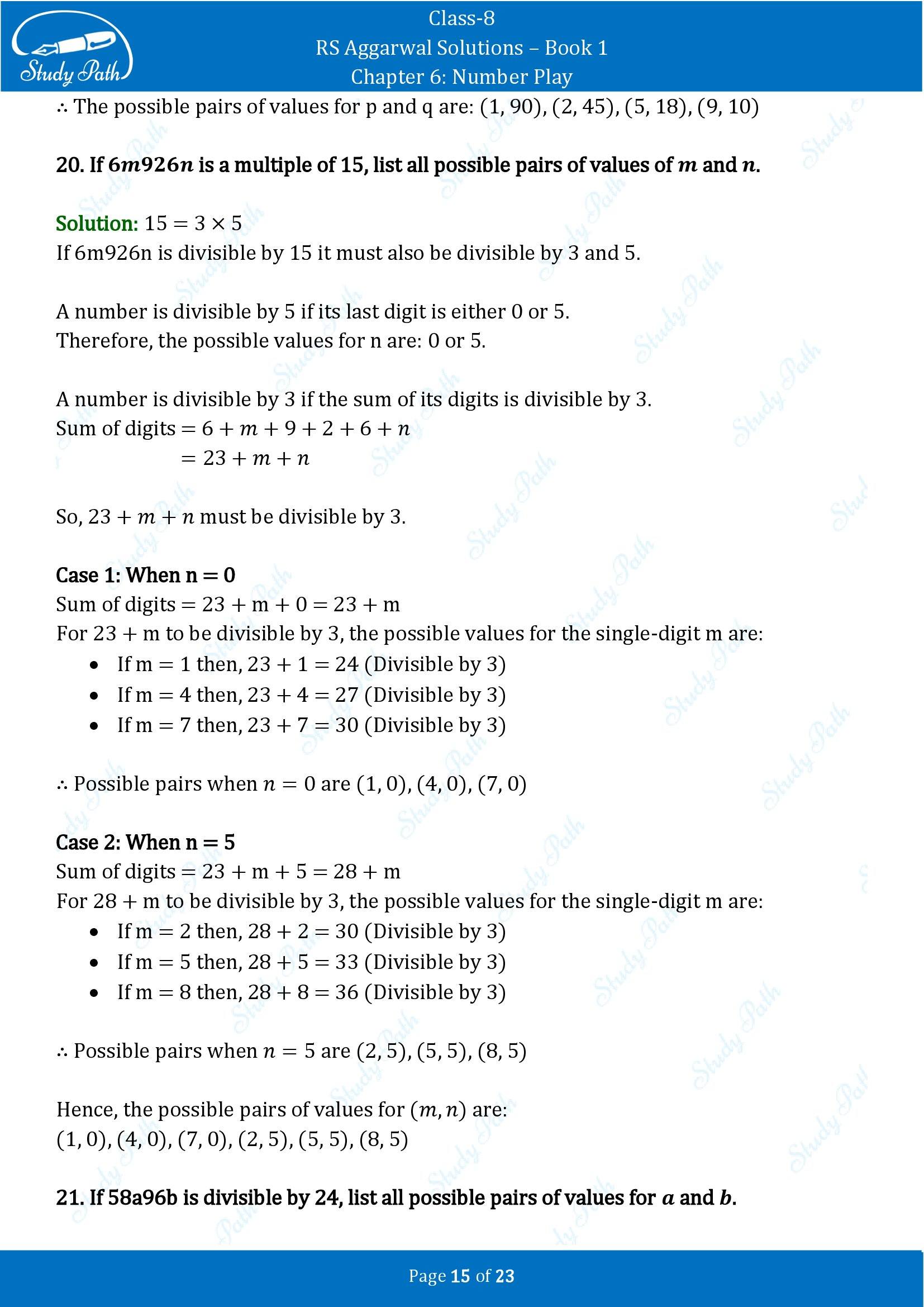 RS Aggarwal Solutions Class 8 Book 1 Chapter 6 Number Play Exercise 6B 00015