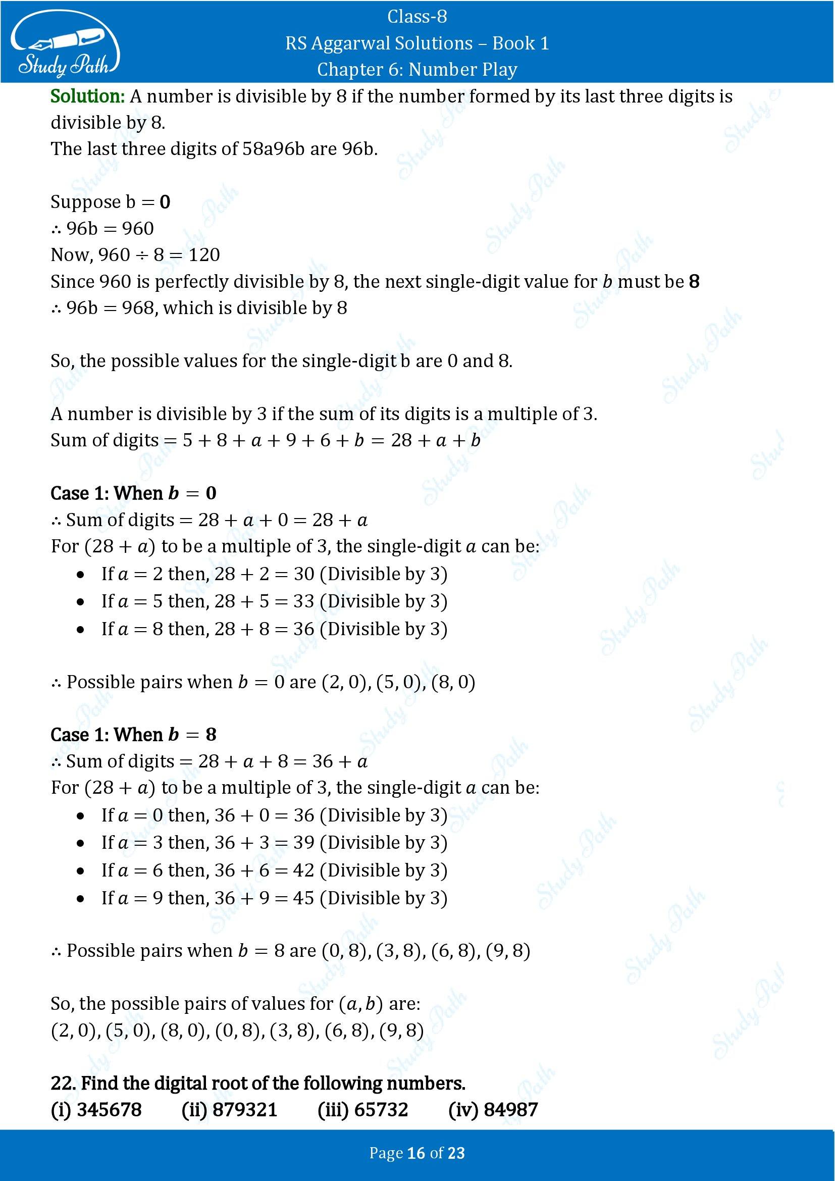RS Aggarwal Solutions Class 8 Book 1 Chapter 6 Number Play Exercise 6B 00016