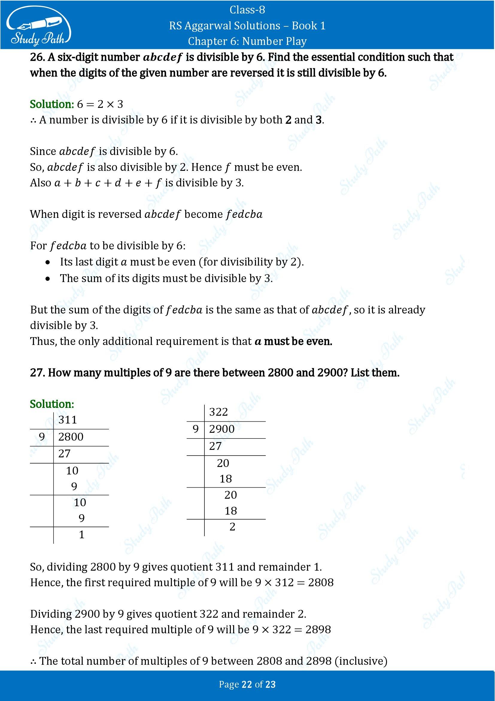 RS Aggarwal Solutions Class 8 Book 1 Chapter 6 Number Play Exercise 6B 00022