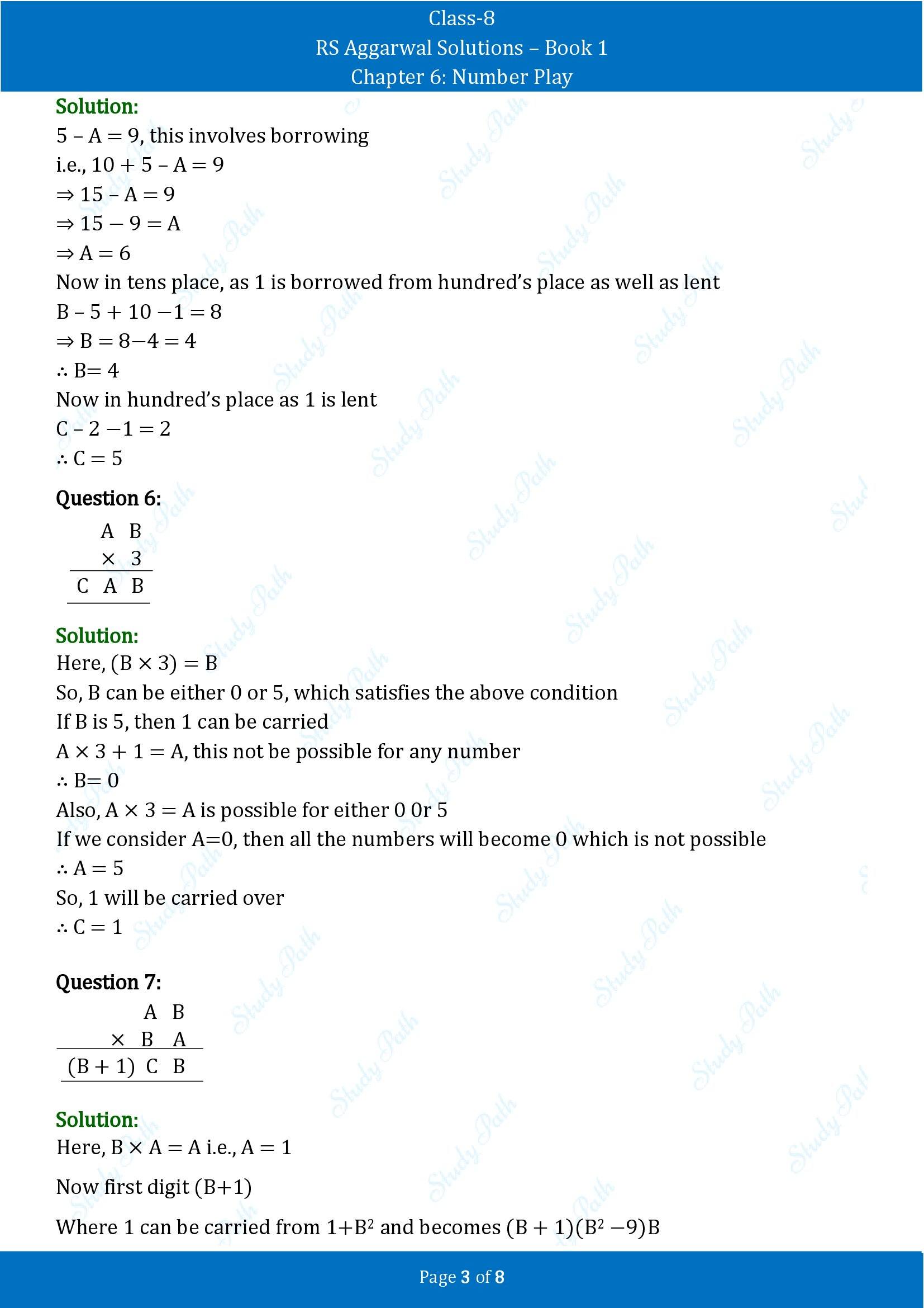RS Aggarwal Solutions Class 8 Book 1 Chapter 6 Number Play Exercise 6C 00003