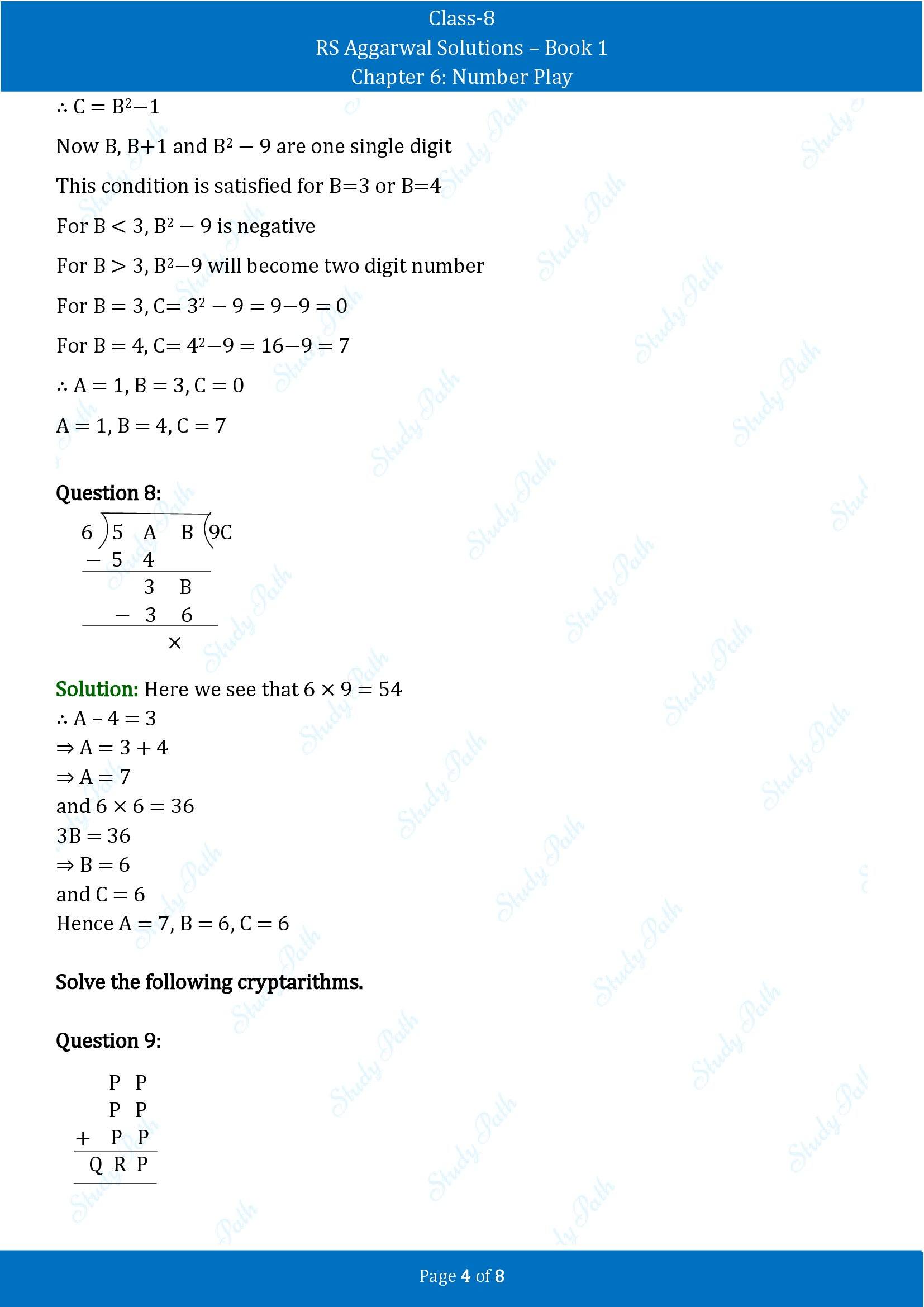 RS Aggarwal Solutions Class 8 Book 1 Chapter 6 Number Play Exercise 6C 00004