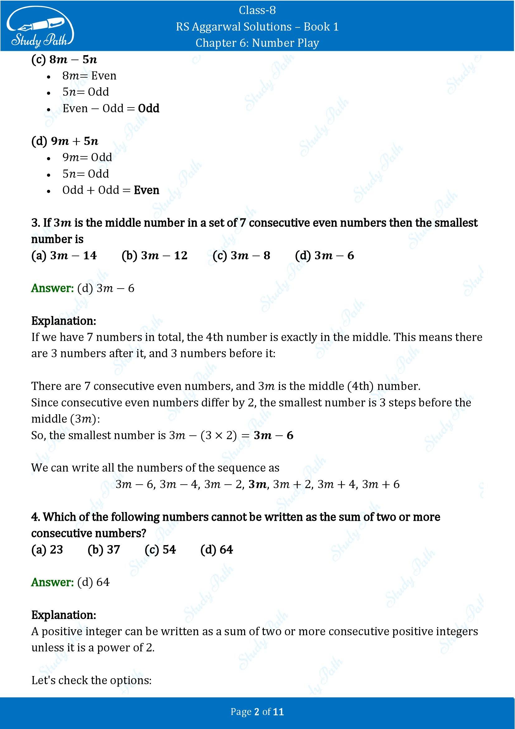 RS Aggarwal Solutions Class 8 Book 1 Chapter 6 Number Play Exercise 6D 00002