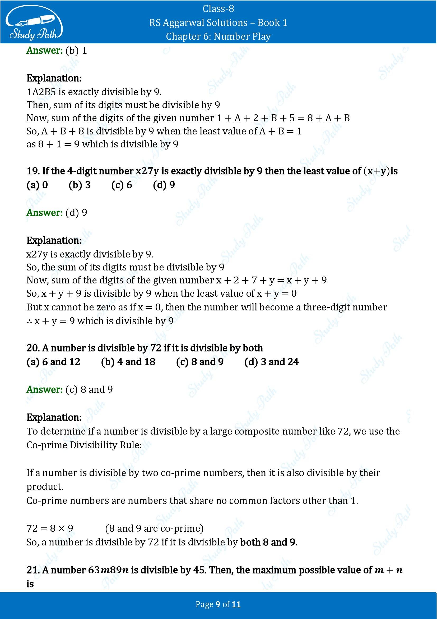 RS Aggarwal Solutions Class 8 Book 1 Chapter 6 Number Play Exercise 6D 00009