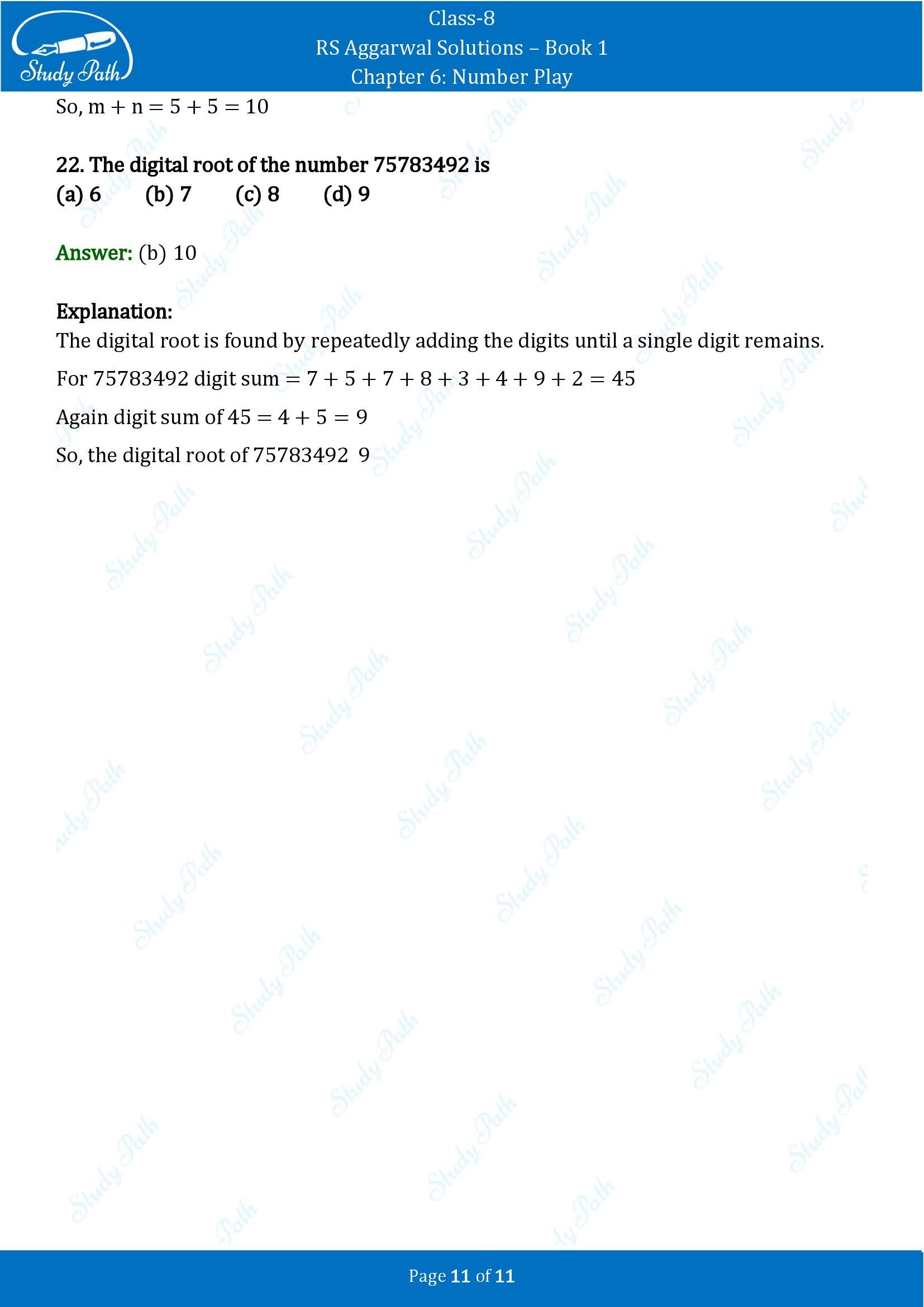 RS Aggarwal Solutions Class 8 Book 1 Chapter 6 Number Play Exercise 6D 00011