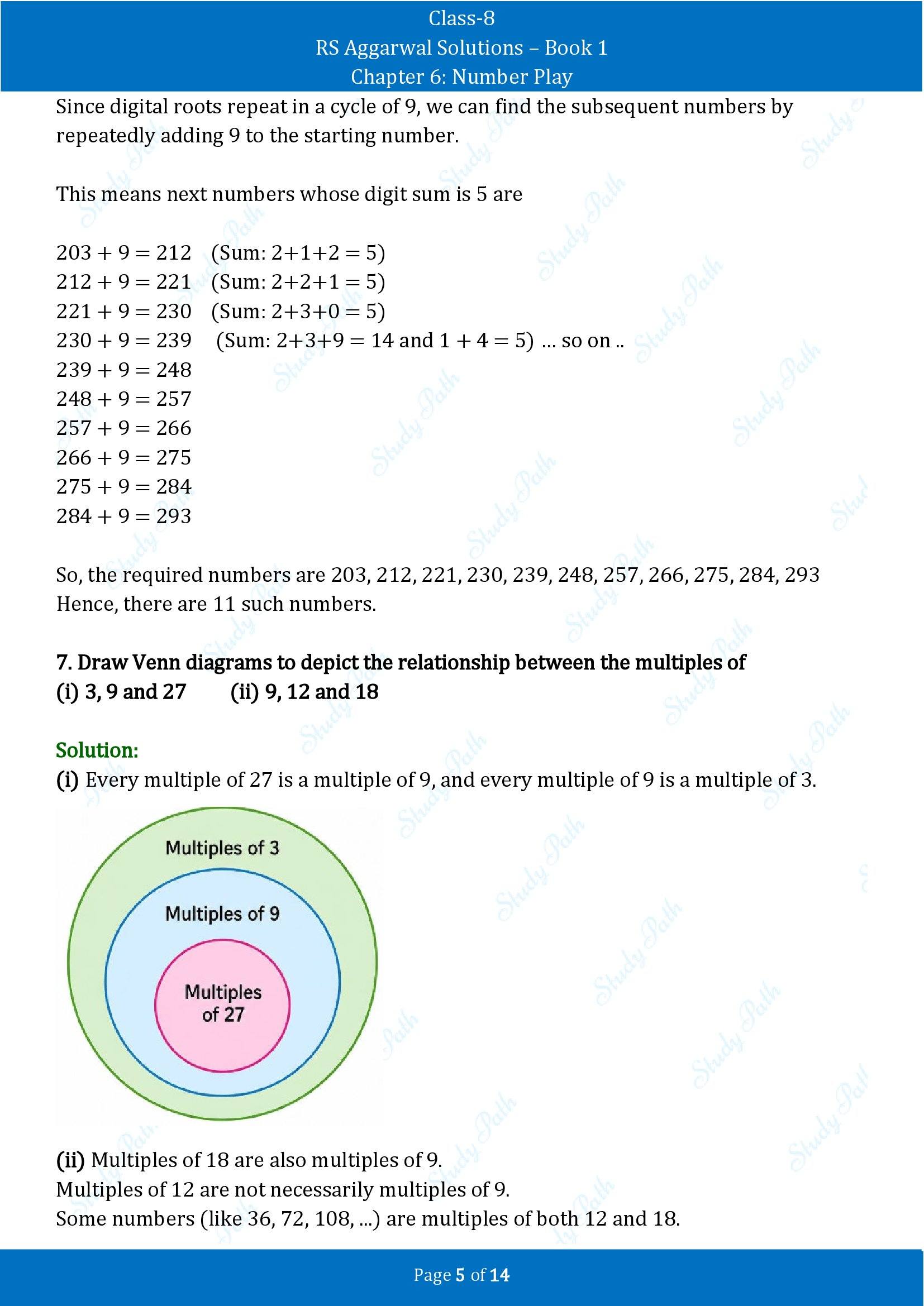 RS Aggarwal Solutions Class 8 Book 1 Chapter 6 Number Play Test Paper 6 00005