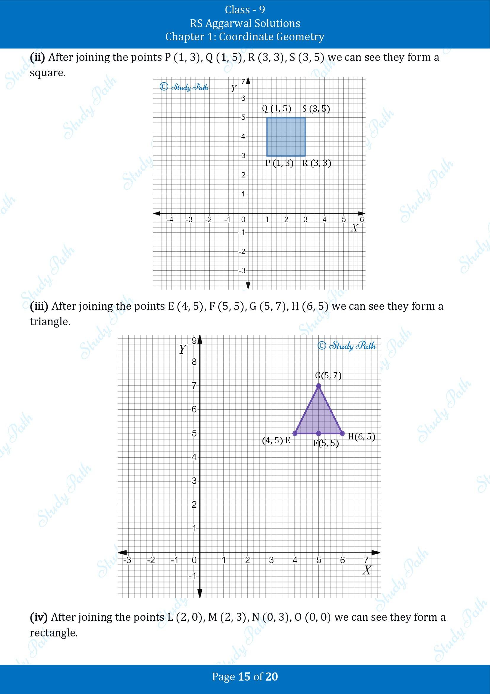 RS Aggarwal Solutions Class 9 Chapter 1 Coordinate Geometry Exercise 1A 00015