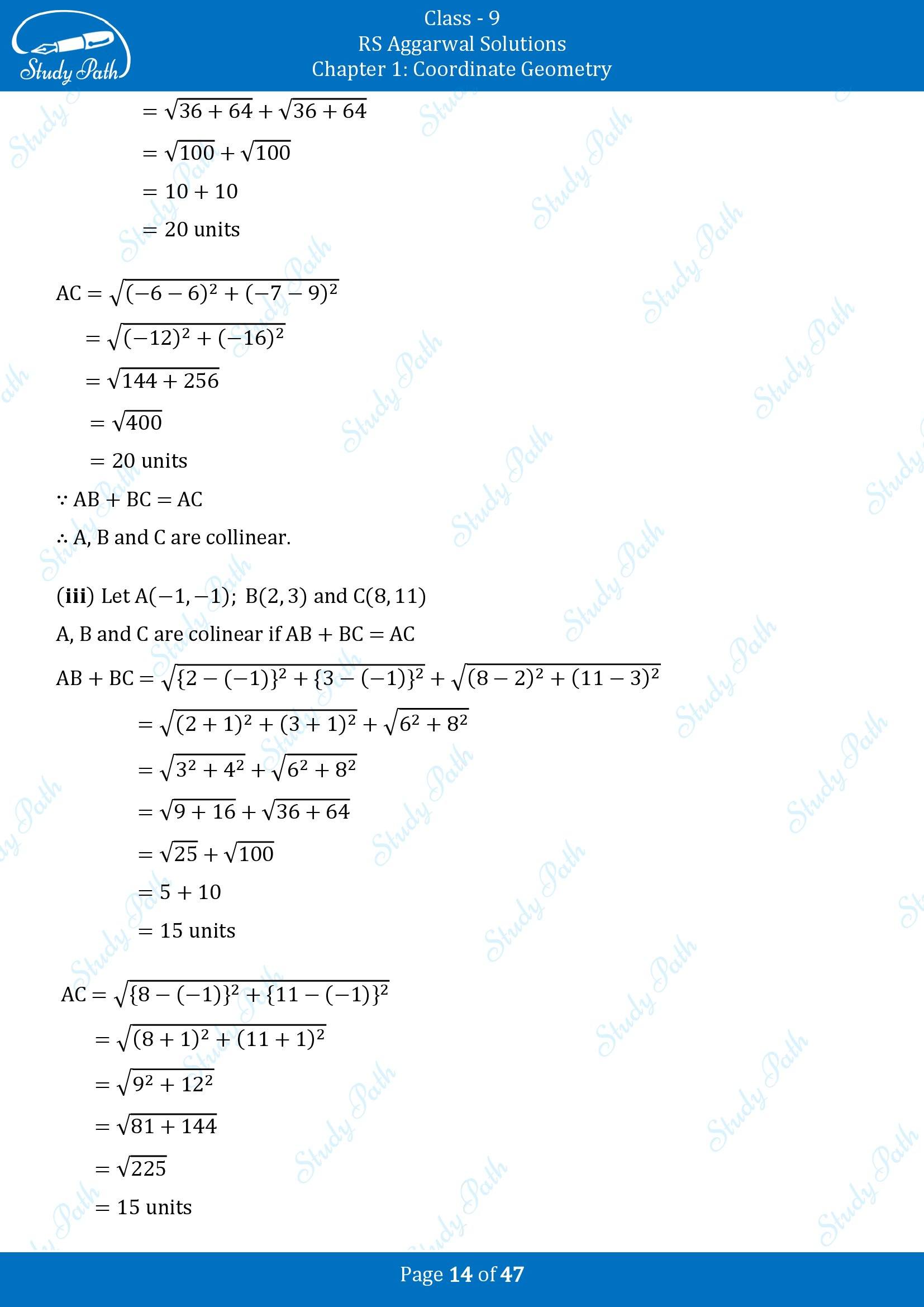 RS Aggarwal Solutions Class 9 Chapter 1 Coordinate Geometry Exercise 1B 00014