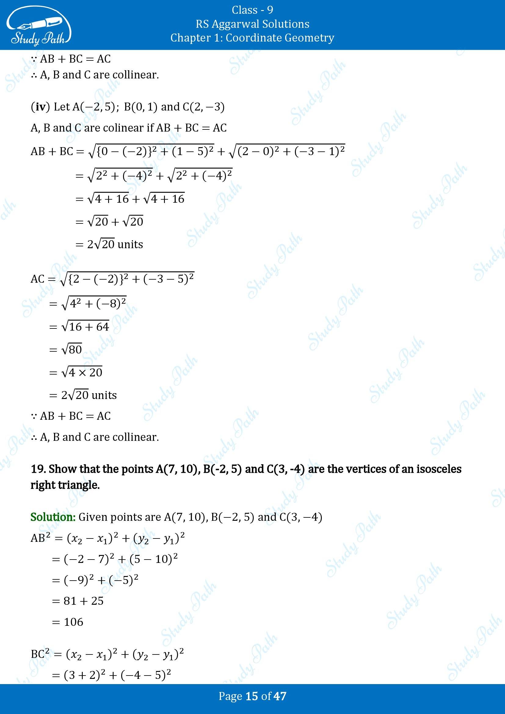 RS Aggarwal Solutions Class 9 Chapter 1 Coordinate Geometry Exercise 1B 00015