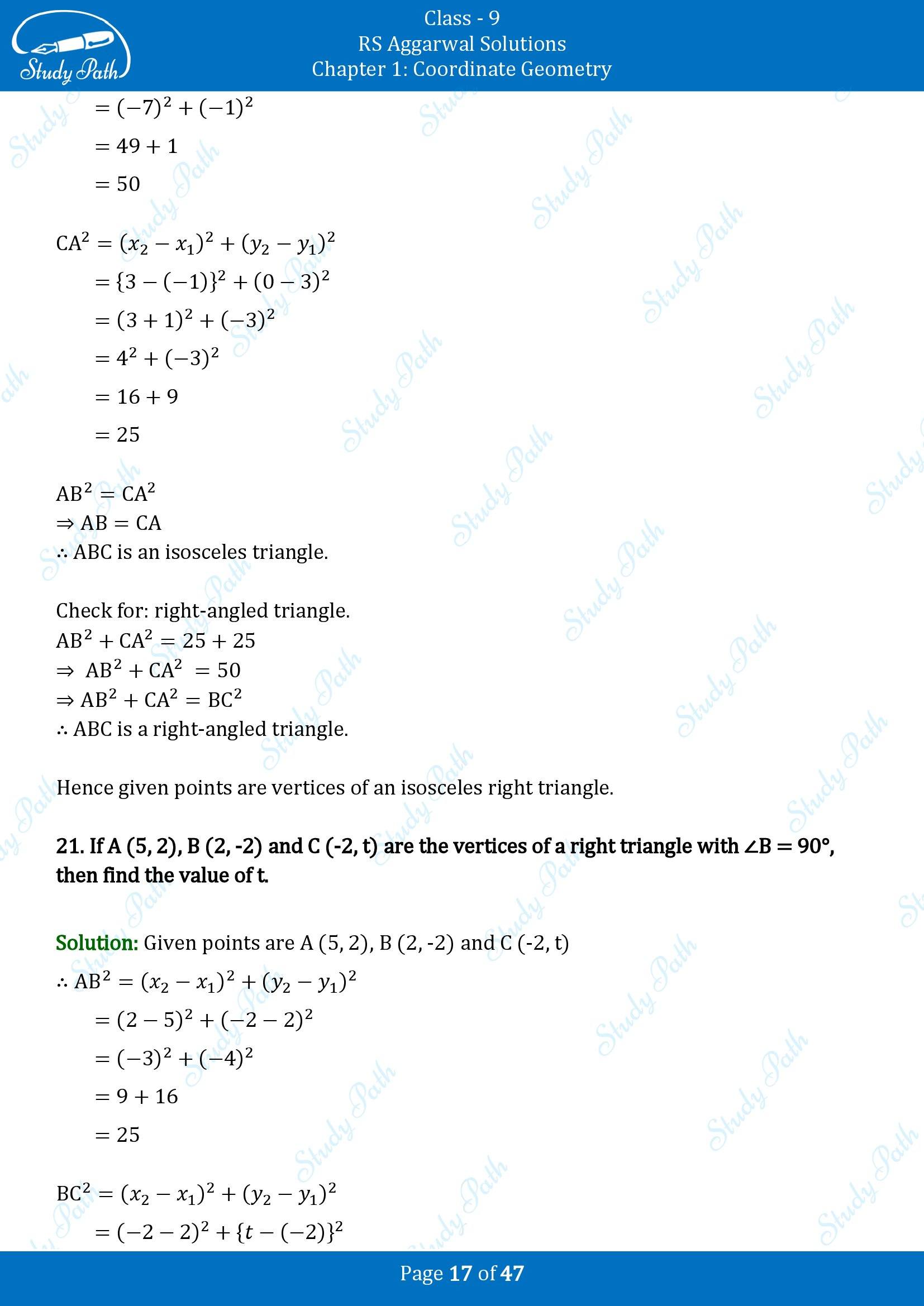 RS Aggarwal Solutions Class 9 Chapter 1 Coordinate Geometry Exercise 1B 00017
