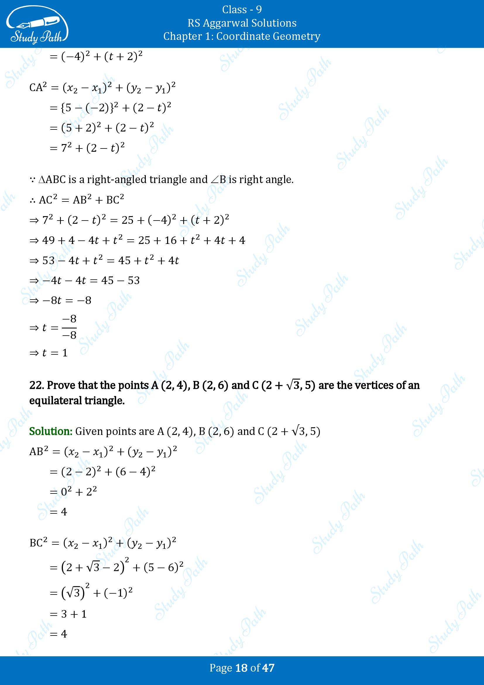 RS Aggarwal Solutions Class 9 Chapter 1 Coordinate Geometry Exercise 1B 00018