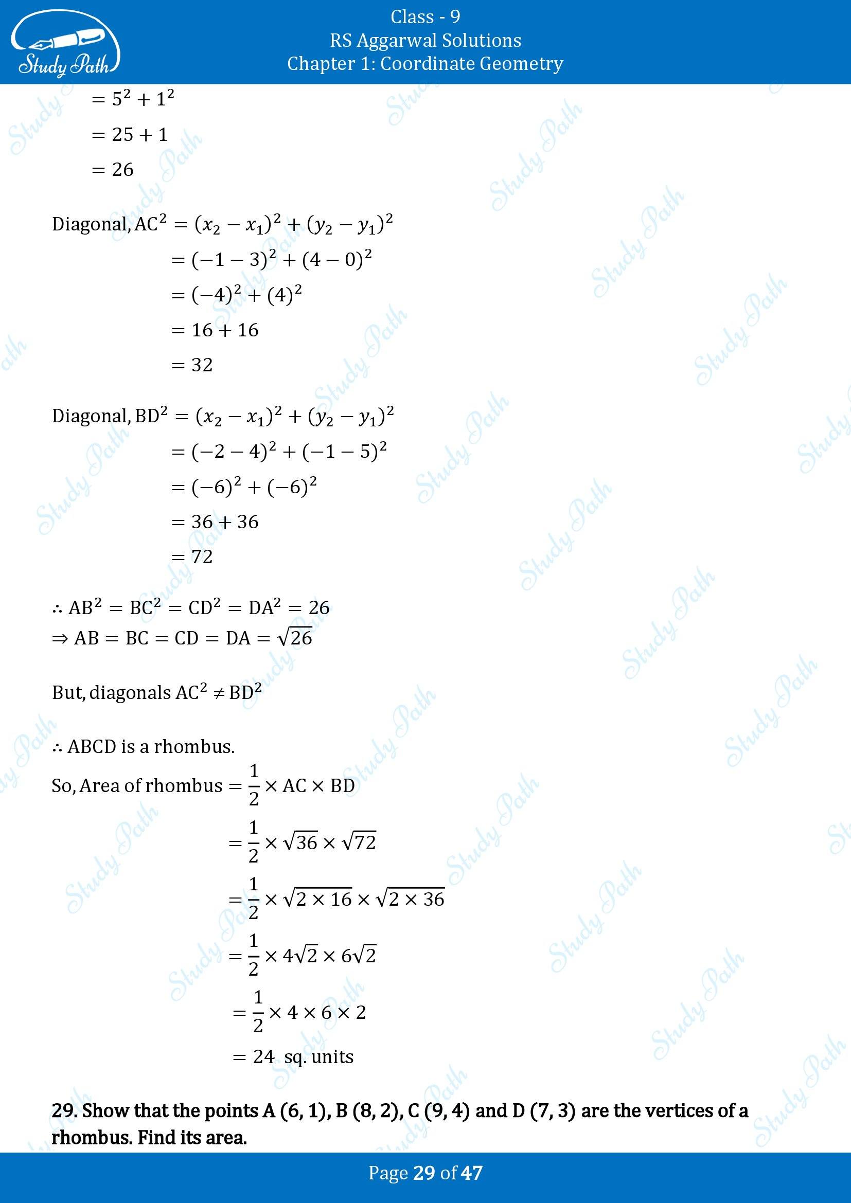 RS Aggarwal Solutions Class 9 Chapter 1 Coordinate Geometry Exercise 1B 00029