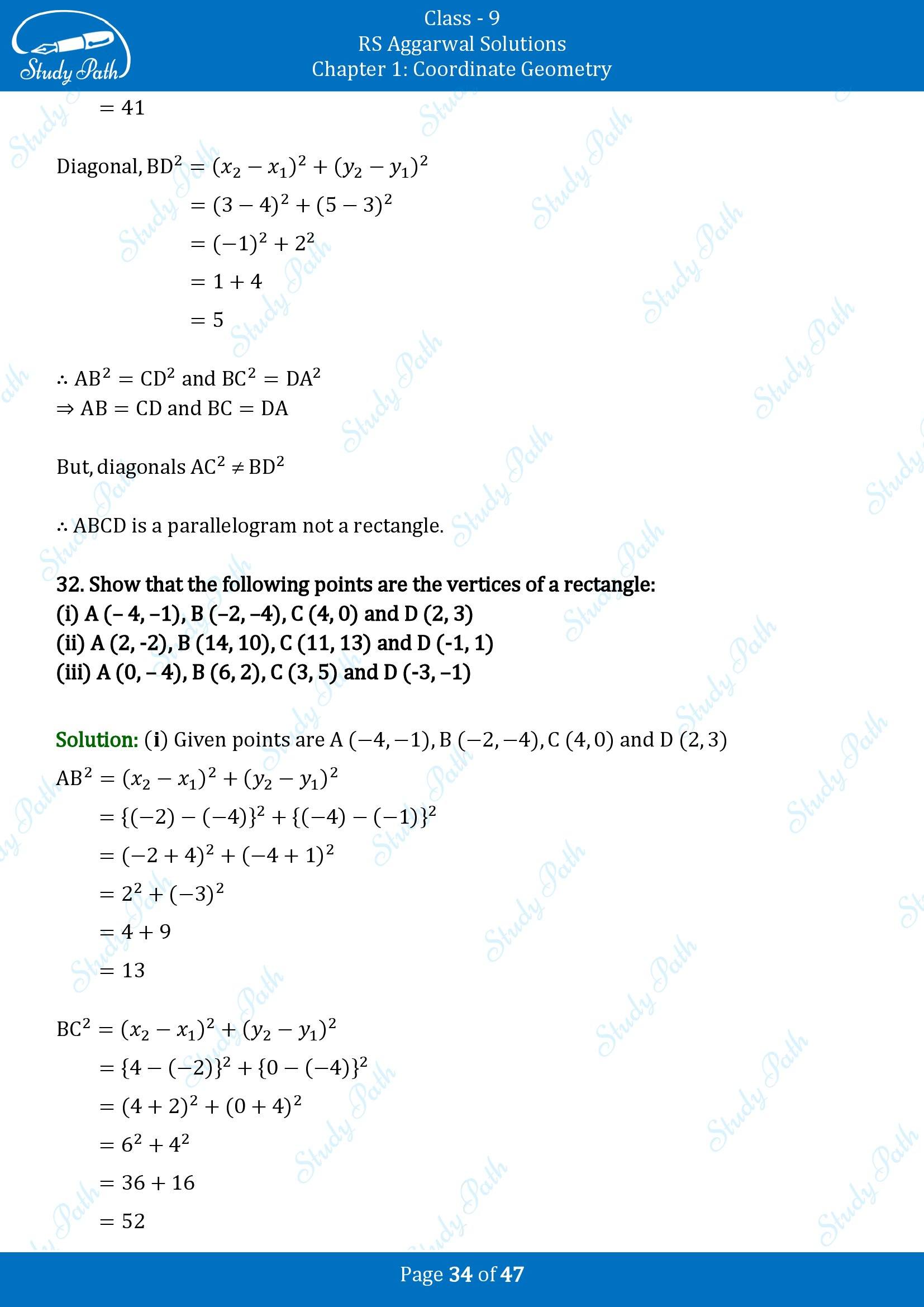 RS Aggarwal Solutions Class 9 Chapter 1 Coordinate Geometry Exercise 1B 00034