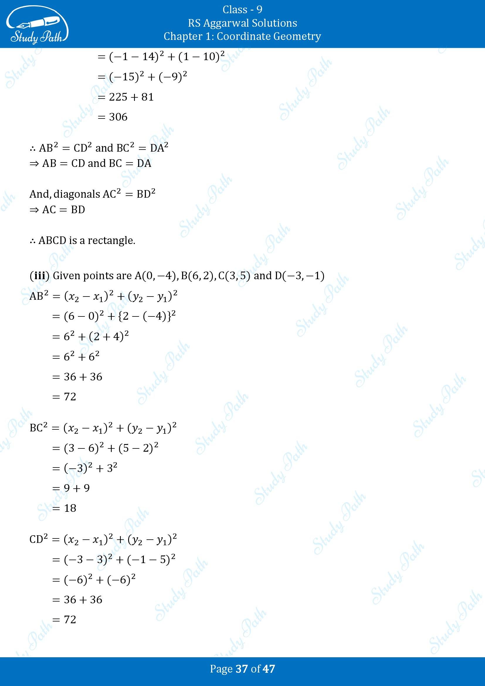 RS Aggarwal Solutions Class 9 Chapter 1 Coordinate Geometry Exercise 1B 00037