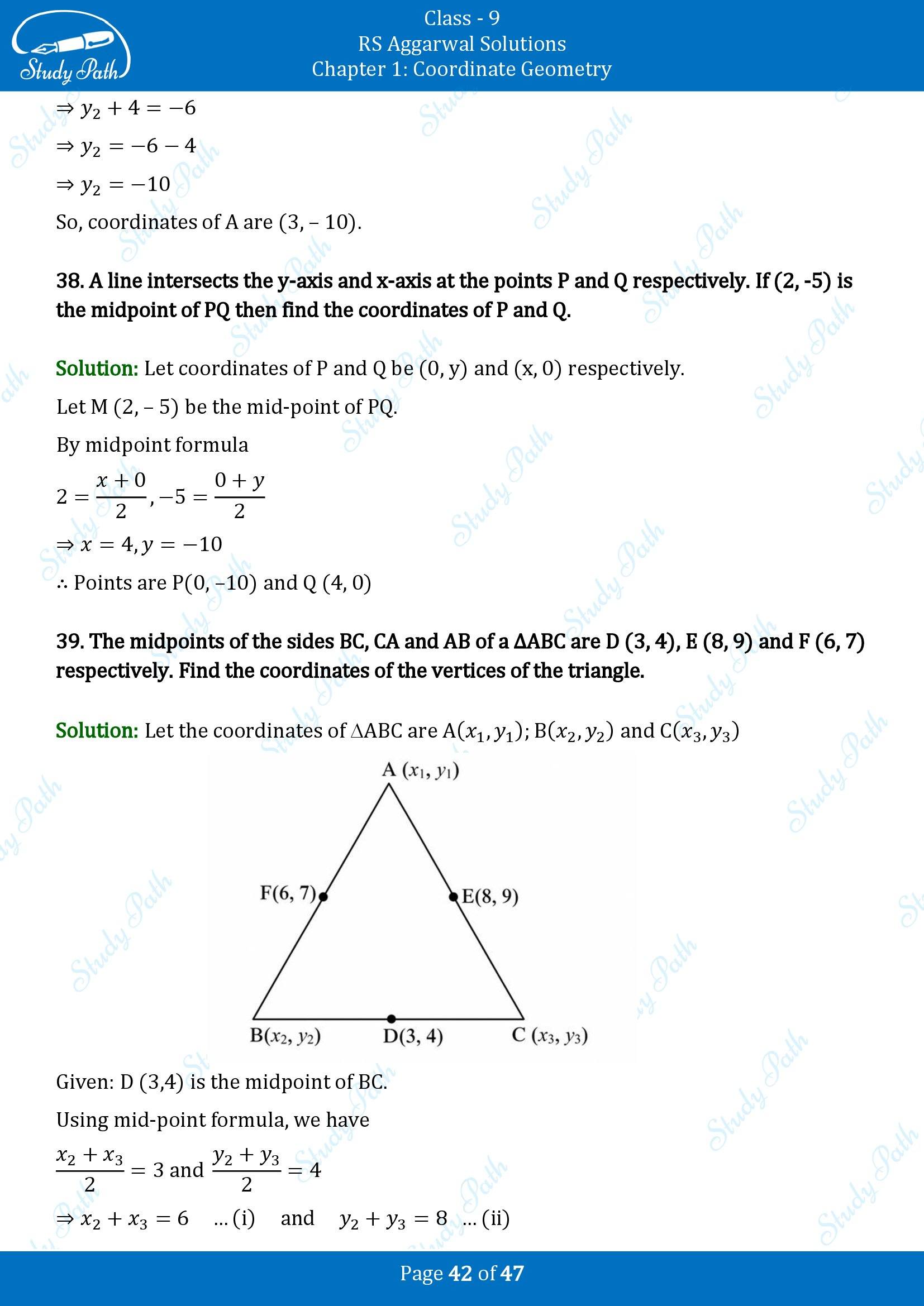 RS Aggarwal Solutions Class 9 Chapter 1 Coordinate Geometry Exercise 1B 00042