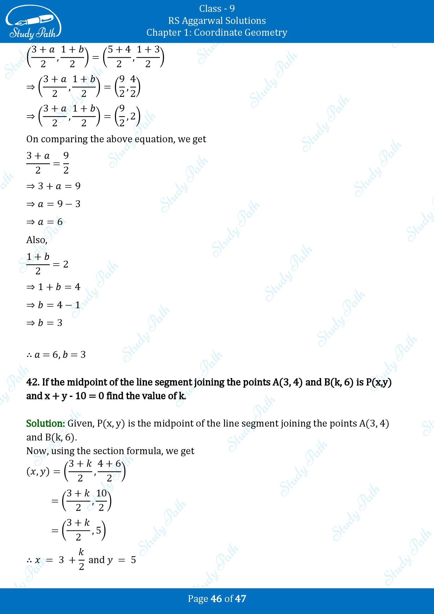 RS Aggarwal Solutions Class 9 Chapter 1 Coordinate Geometry Exercise 1B 00046